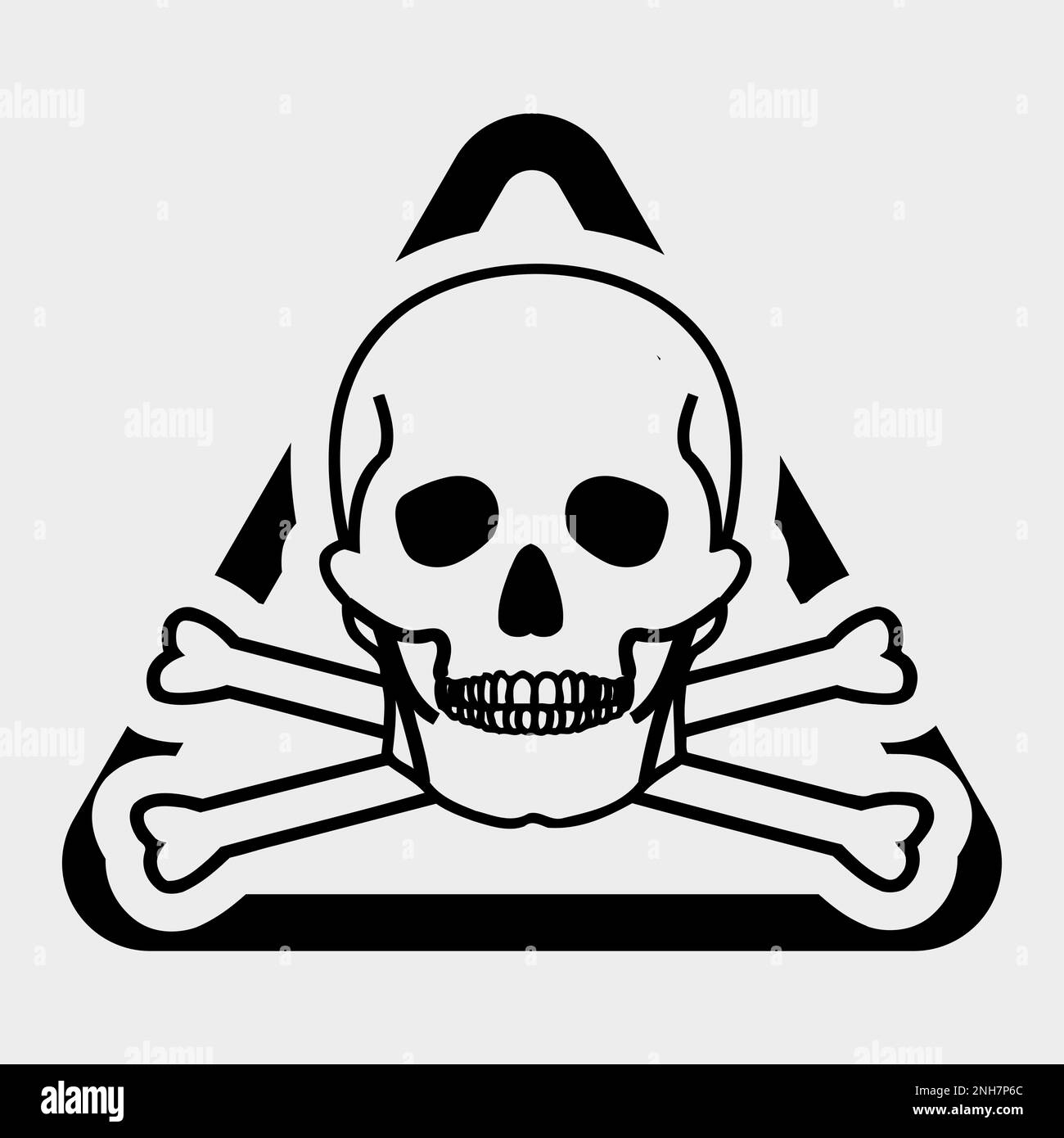 Symbol für giftiges Material Isolieren auf weißem Hintergrund, Vektorgrafik EPS.10 Stock Vektor