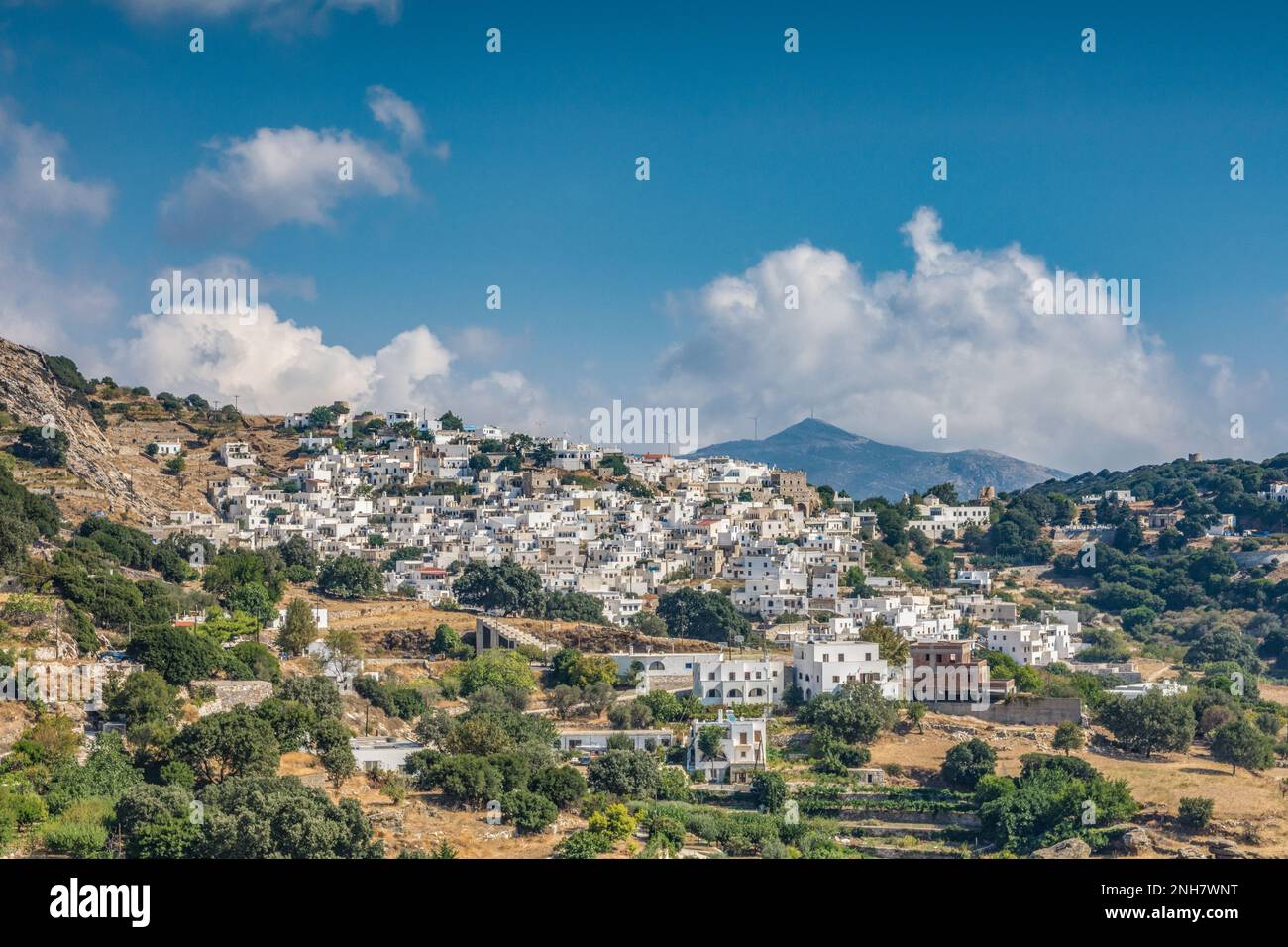 Das Bergdorf Apeiranthos, Naxos Stockfoto