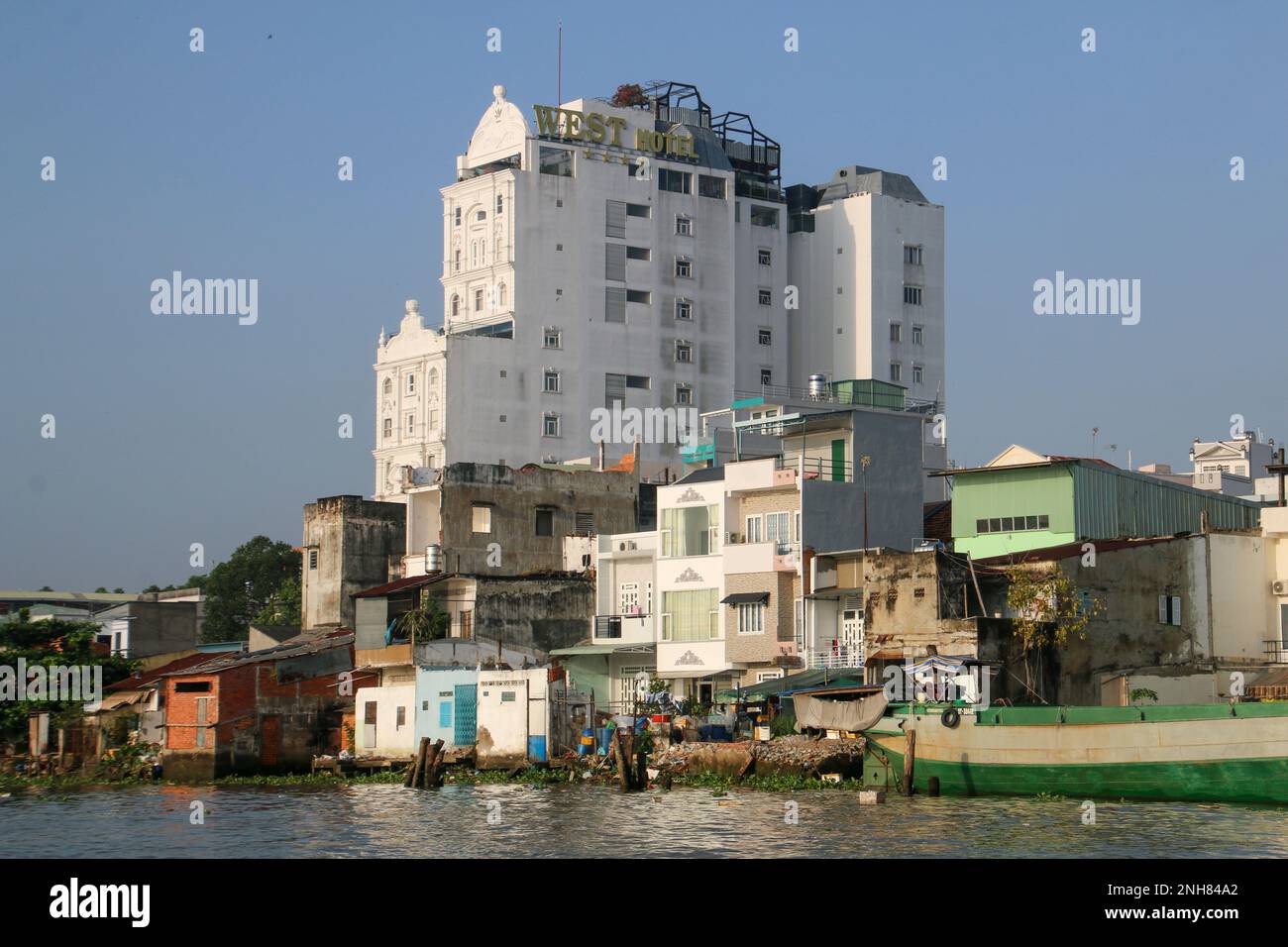 Stadtbild von Ninh Kieu, Can Tho, Vietnam Stockfoto