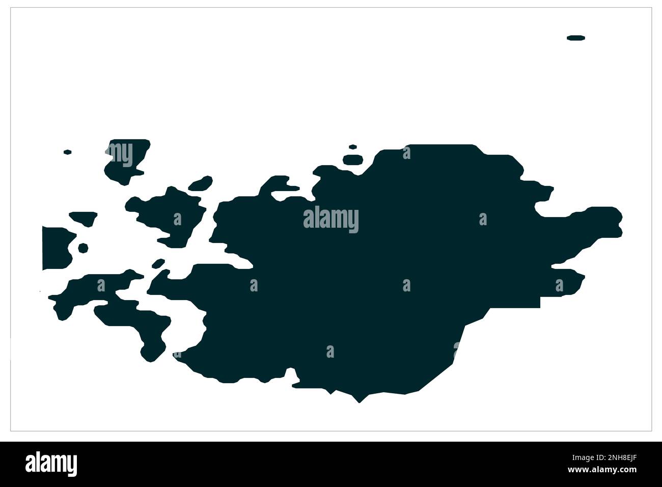 Geta Aland Island Kartendarstellung auf weißem Bckgorund, Geta Kartendarstellung, Geta Municipality Aland Islands Stockfoto