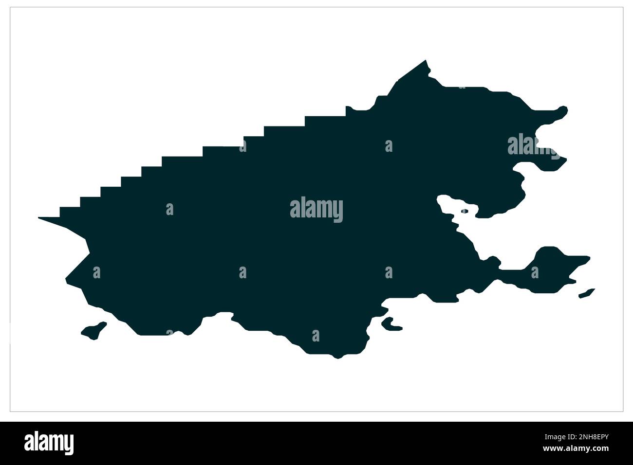 Sund Aland Island Karte auf weißem Hintergrund, Sund Aland Island Illustration Karte Stockfoto