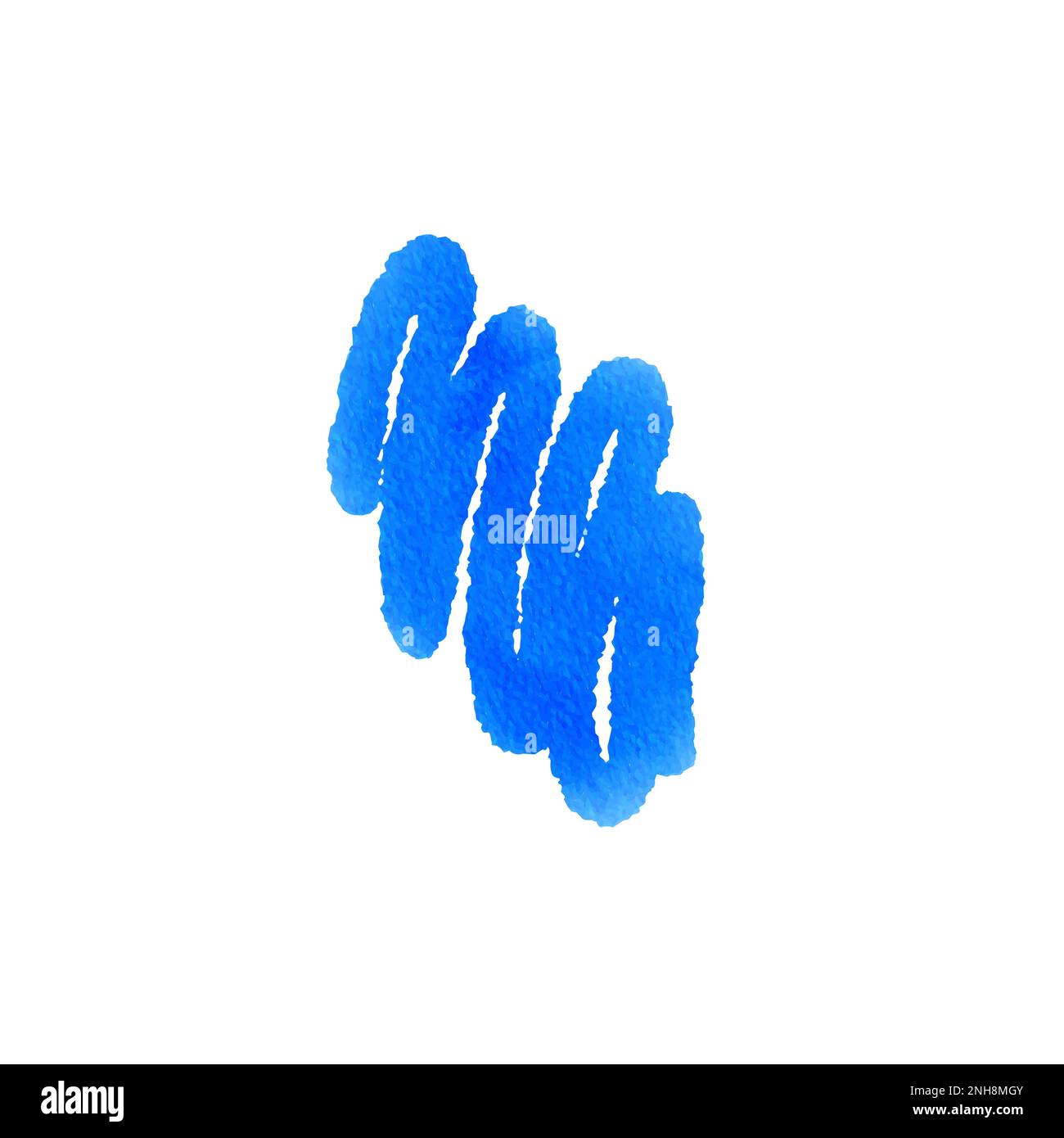 Aquarell, Schlangenform, Himmelblau Stock Vektor