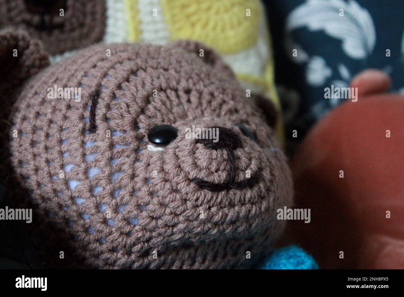 Häkelteddybär Stockfoto