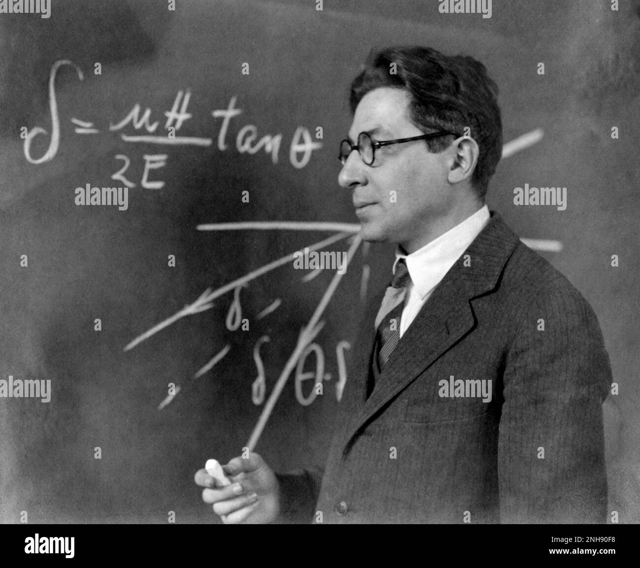 Isidor Isaac Rabi (1898-1988), amerikanischer Physiker. Rabi gewann 1944 den Nobelpreis für Physik für seine Entdeckung der Kernspinresonanz, die in der Magnetresonanztomographie verwendet wird. Stockfoto