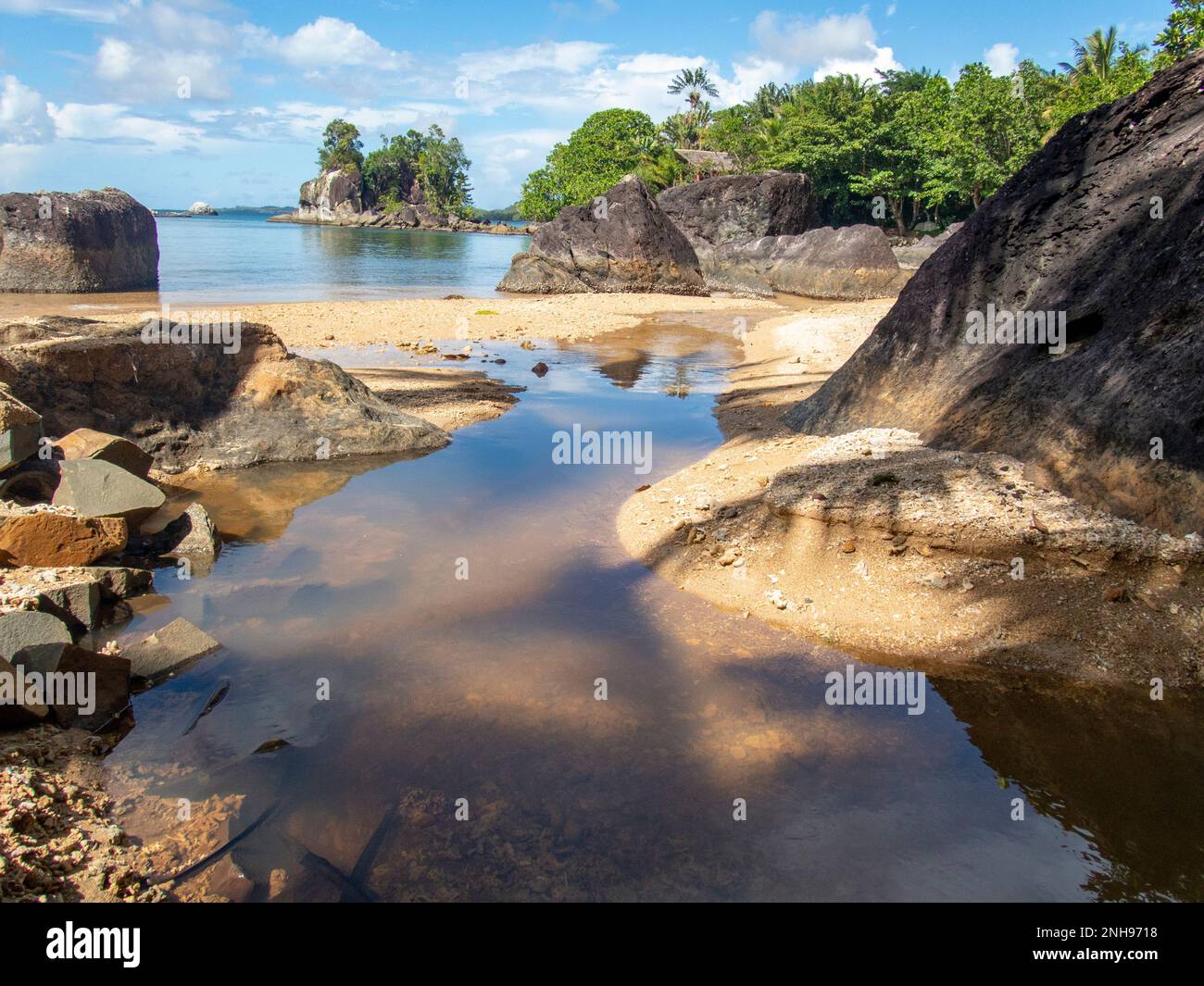 Strand in Natiora, neugierige NATO, Madagaskar Stockfoto