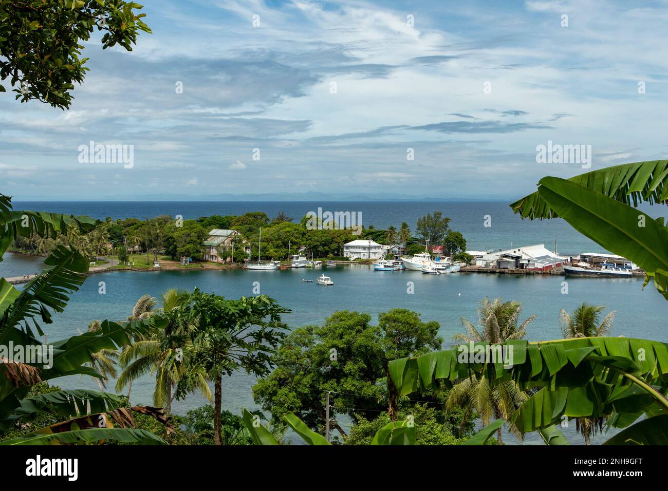 Uferpromenade in Ambodifotatra, Nosy Boraha, Madagaskar Stockfoto