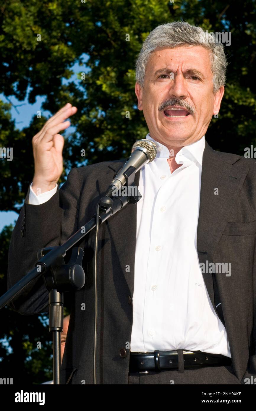 Massimo D'Alema, Partito democratico, Cornaredo, Mailand, 2009 Stockfoto