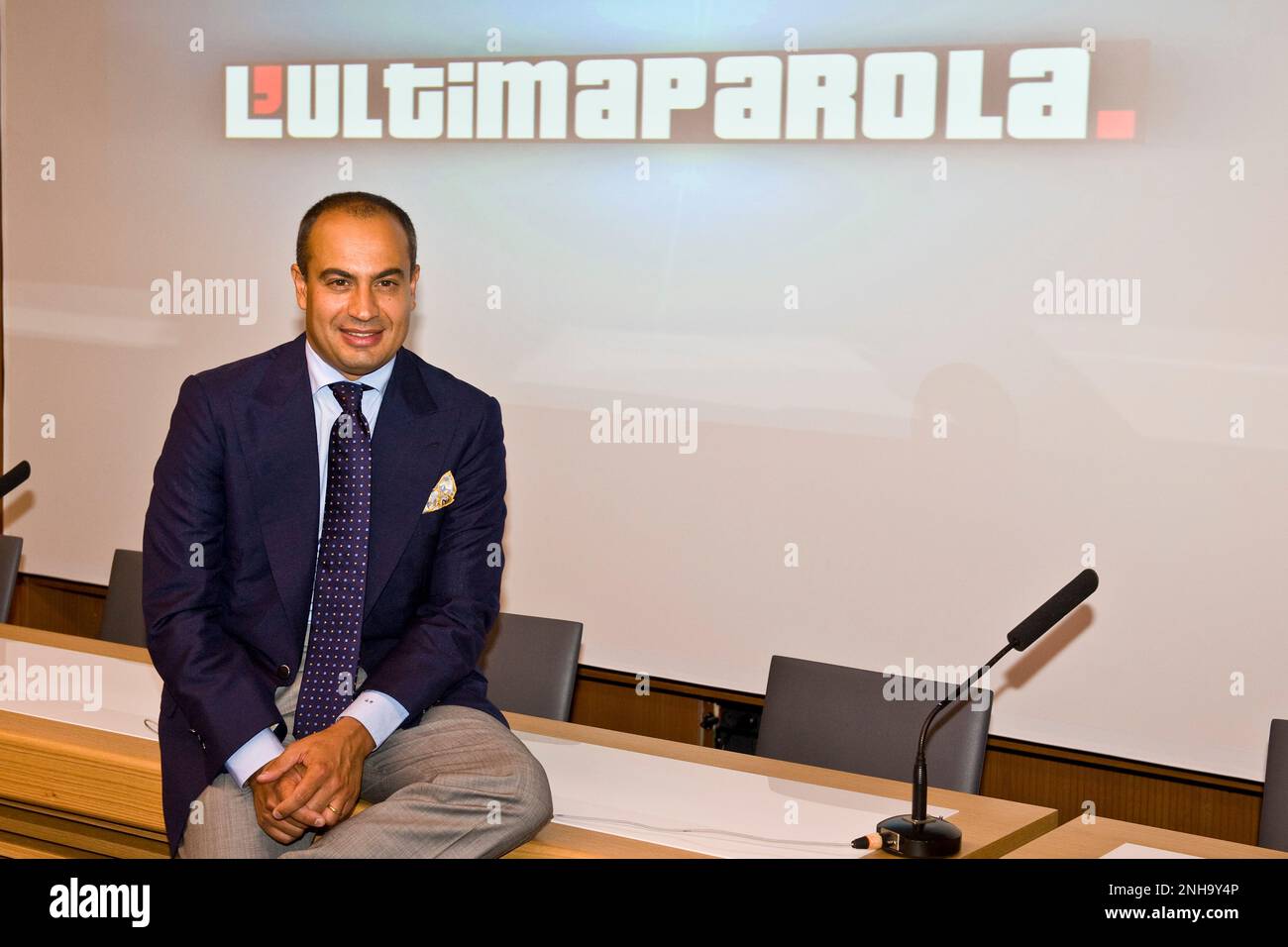 Der Moderator Gianluigi Paragone, "L'ultima Parola", Pressekonferenz, Milan 15.09.2010 Stockfoto