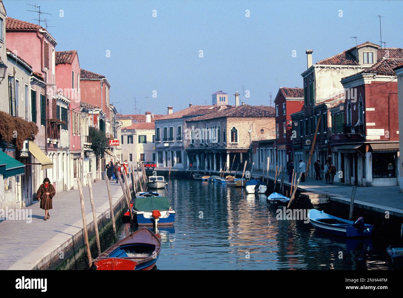 Italien. Venedig. Kanal und Gebäude. Stockfoto