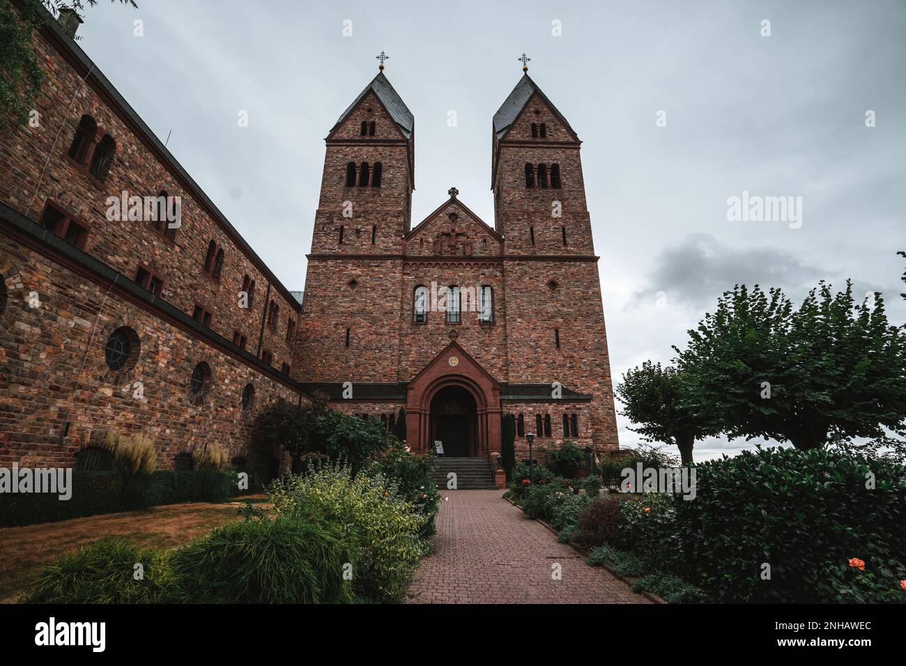 Abtei Eibingen (Deutsch: Abtei St. Hildegard) ist eine Gemeinschaft von Benediktinernonnen in Eibingen bei Ruedesheim in Hessen Stockfoto