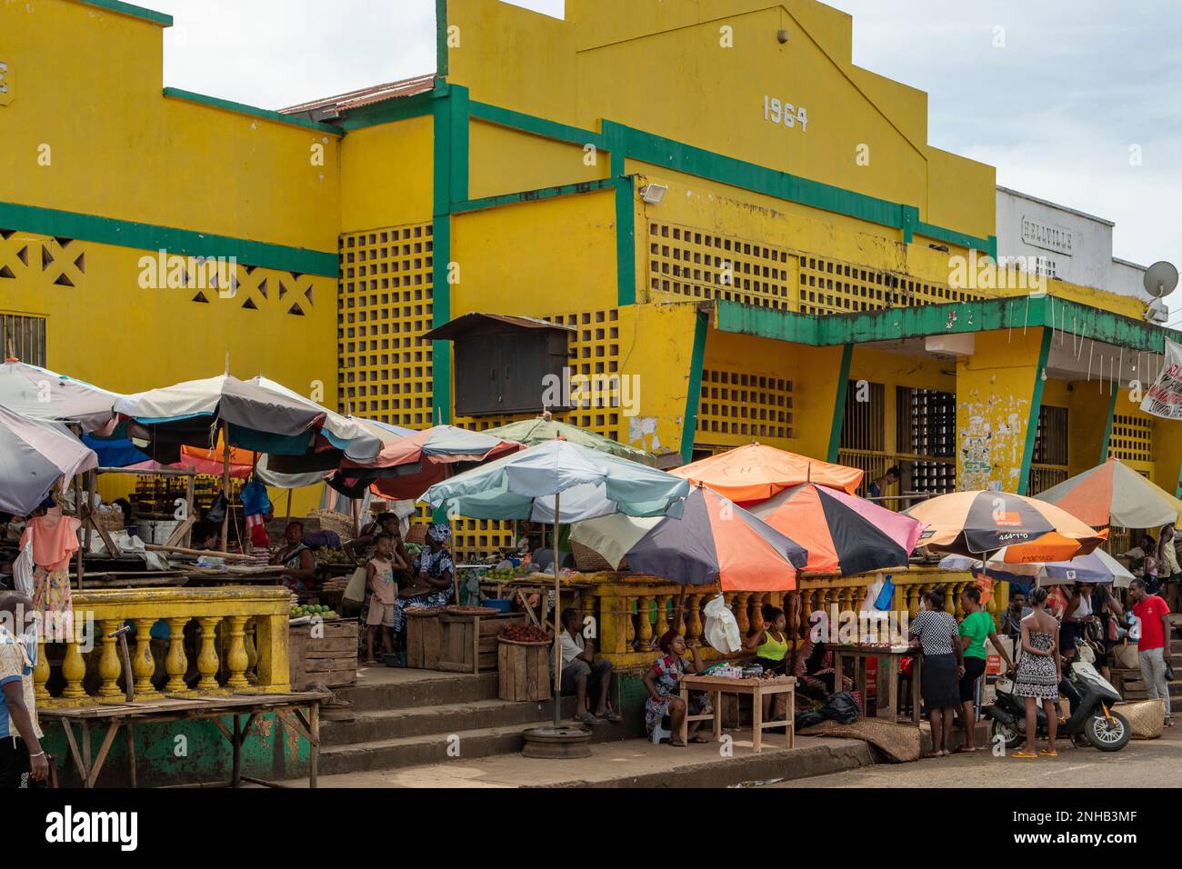 Marktstände auf Nosy Be, Madagaskar Stockfoto