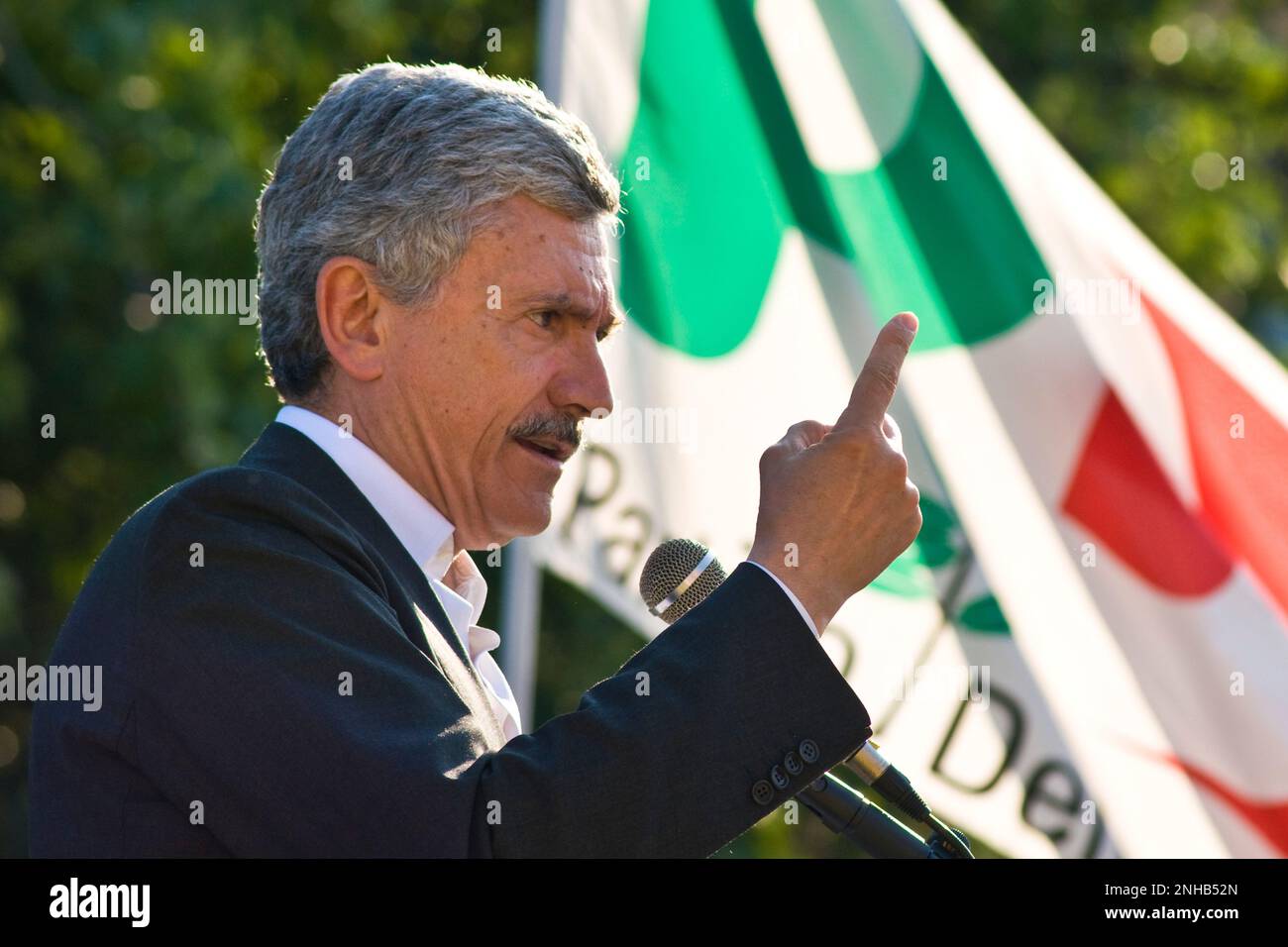 Massimo D'Alema, Partito democratico, Cornaredo, Mailand, 2009 Stockfoto