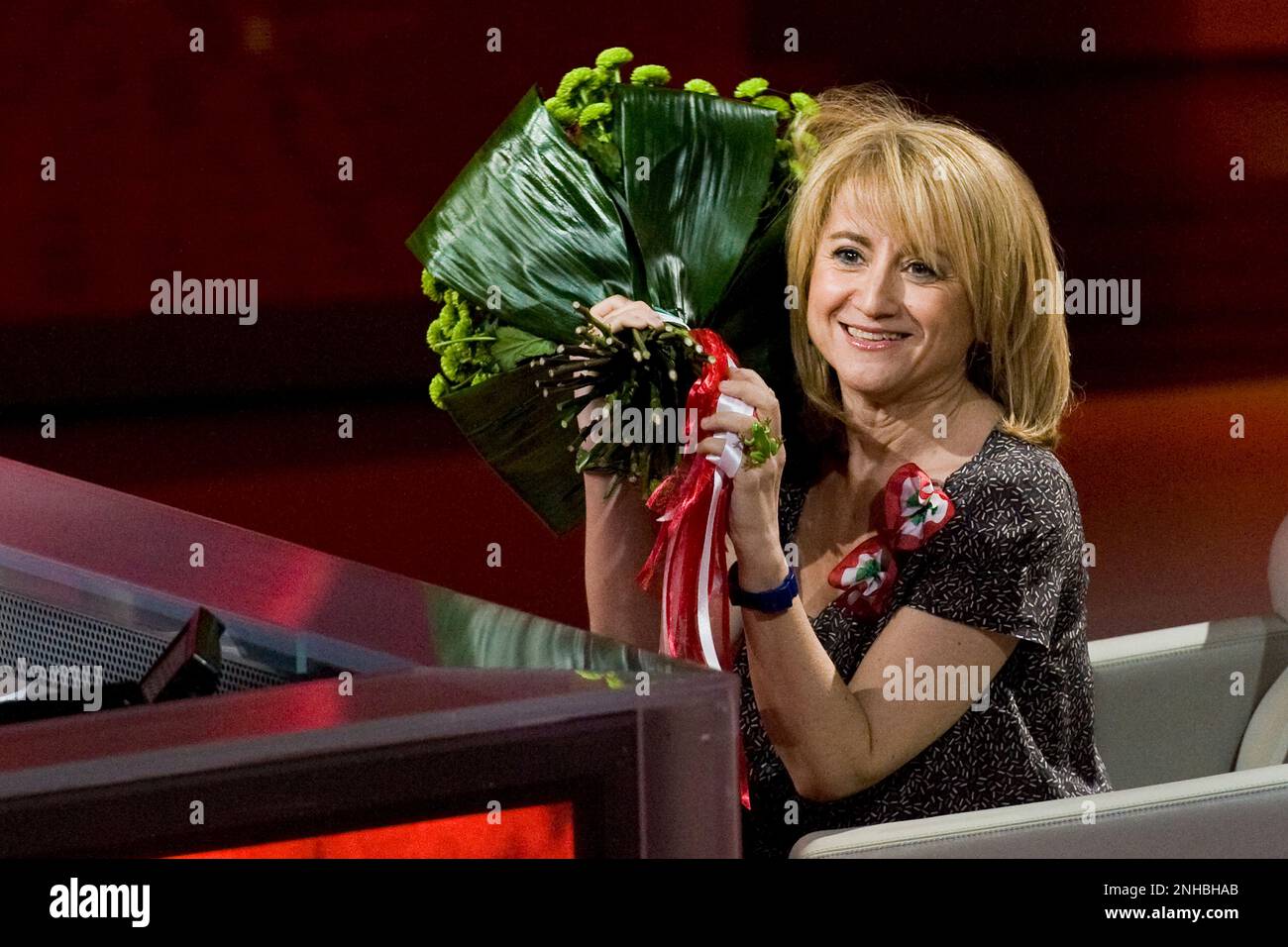 13.03.2011. Mailand. RAI 3, Sendung "Che Tempo Che Fa". Luciana Littizzetto Stockfoto