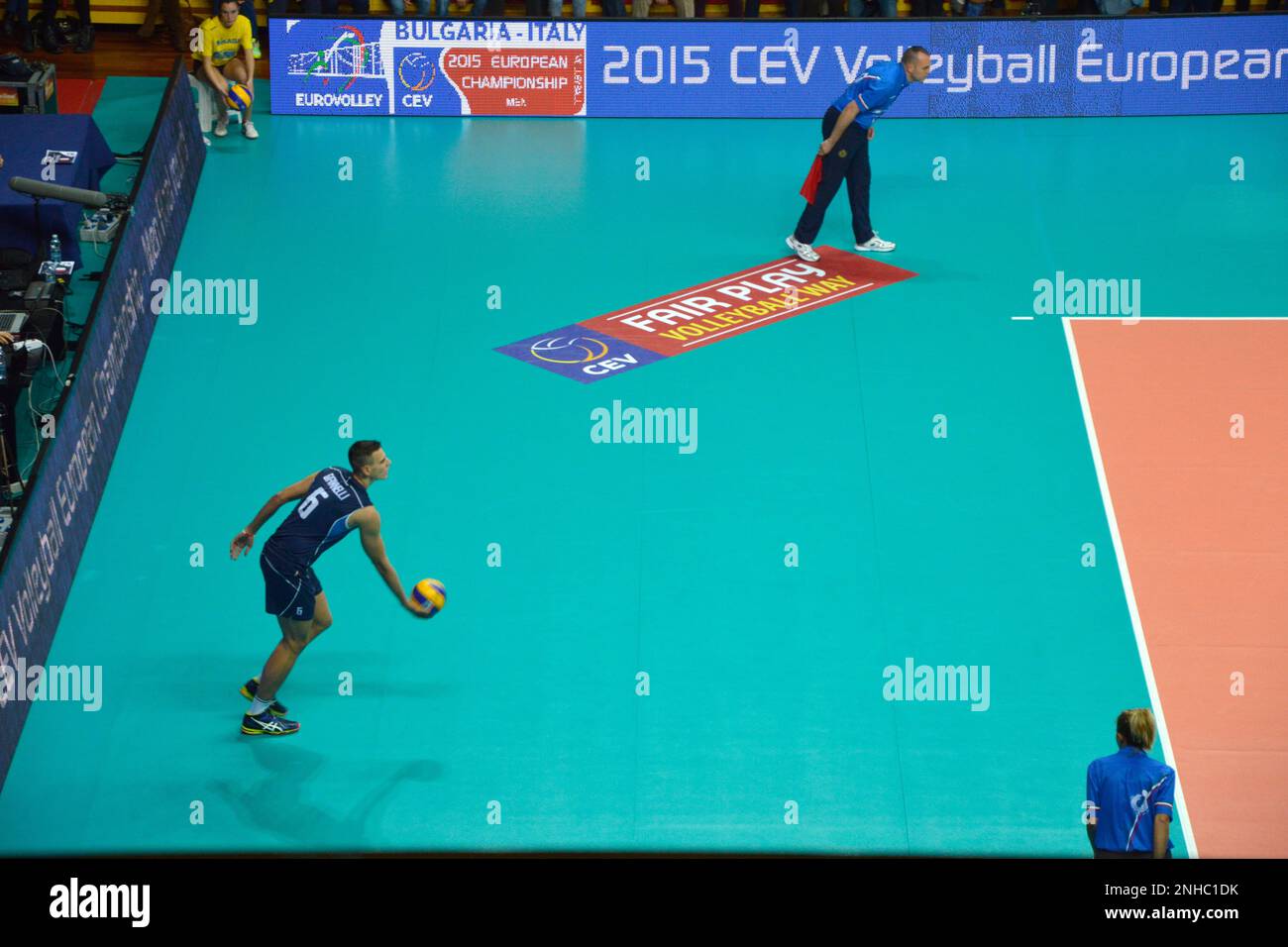 Italien, Volleyball, Italien-russland-Spiel, Simone Giannelli Stockfoto