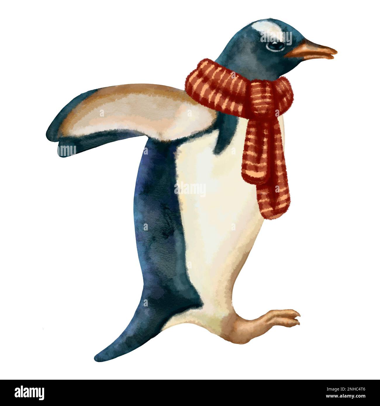 Darstellung von Südpoltieren. Qualitativ hochwertige Darstellung Stockfoto