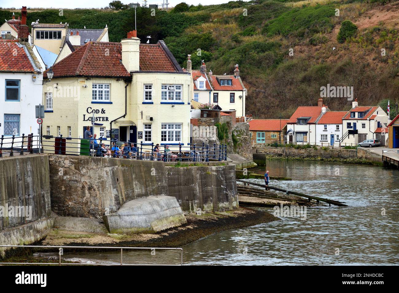 Ein Tag in Staithes Stockfoto