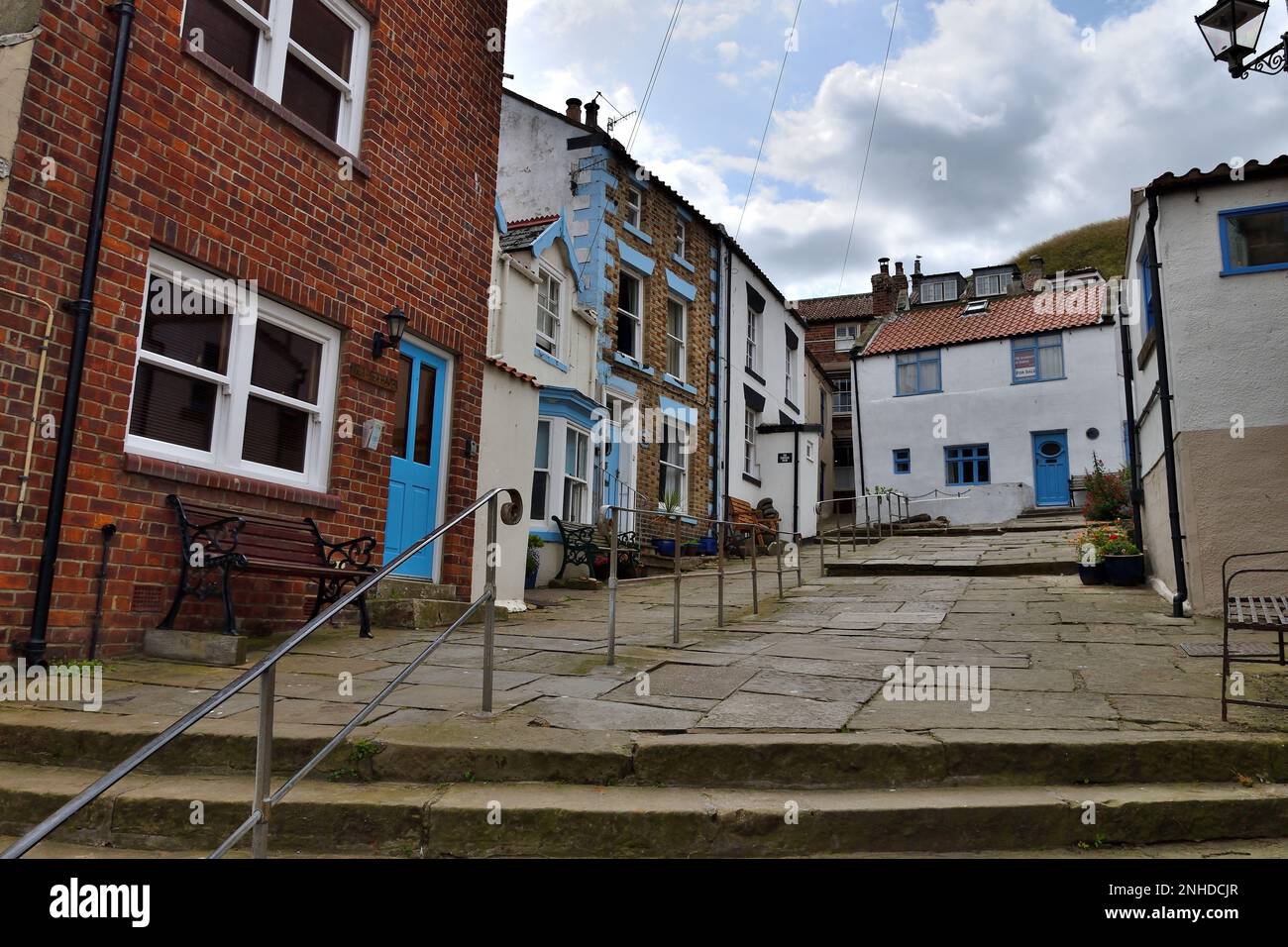 Ein Tag in Staithes Stockfoto