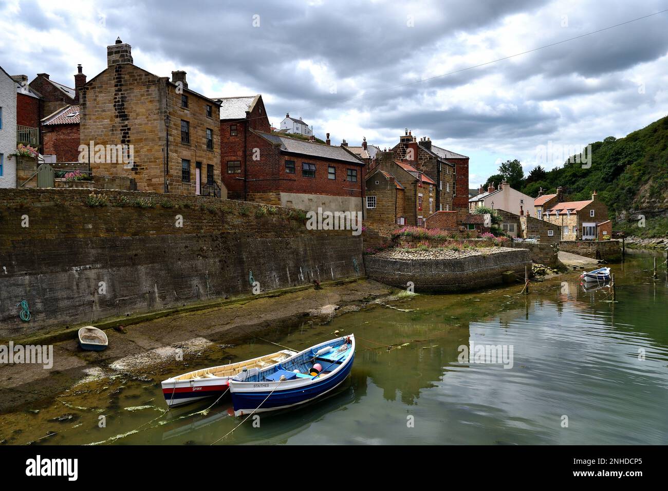 Ein Tag in Staithes Stockfoto