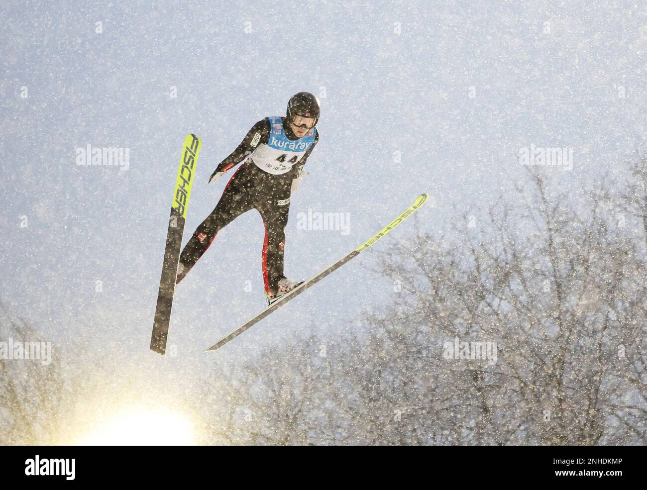 Anna Odine Stroem of Norway soars in the air during Viessmann FIS Ski