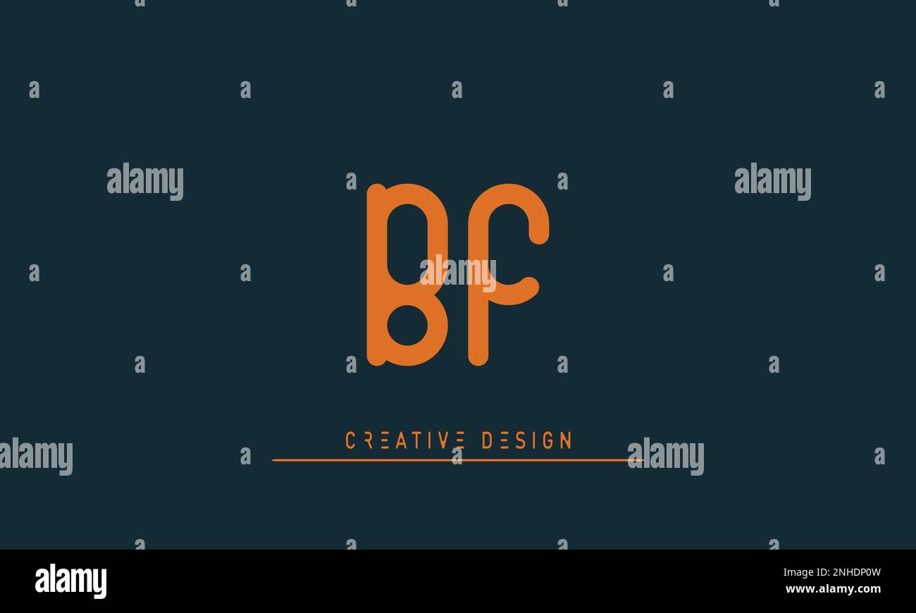 Buchstaben Buchstaben Initialen Monogramm Logo BF , FB Stock Vektor