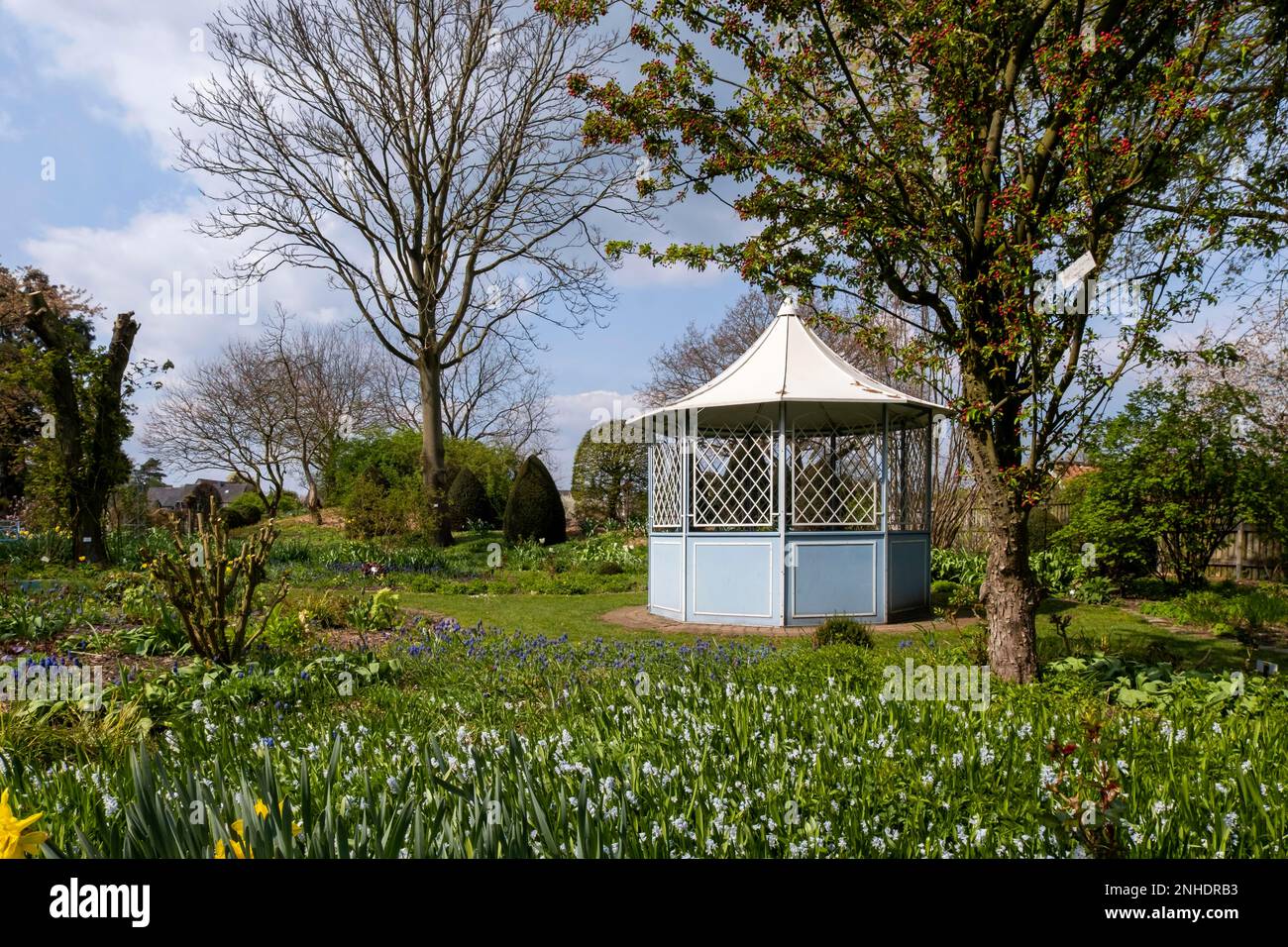Bezirkslehrergarten im Frühling Stockfoto