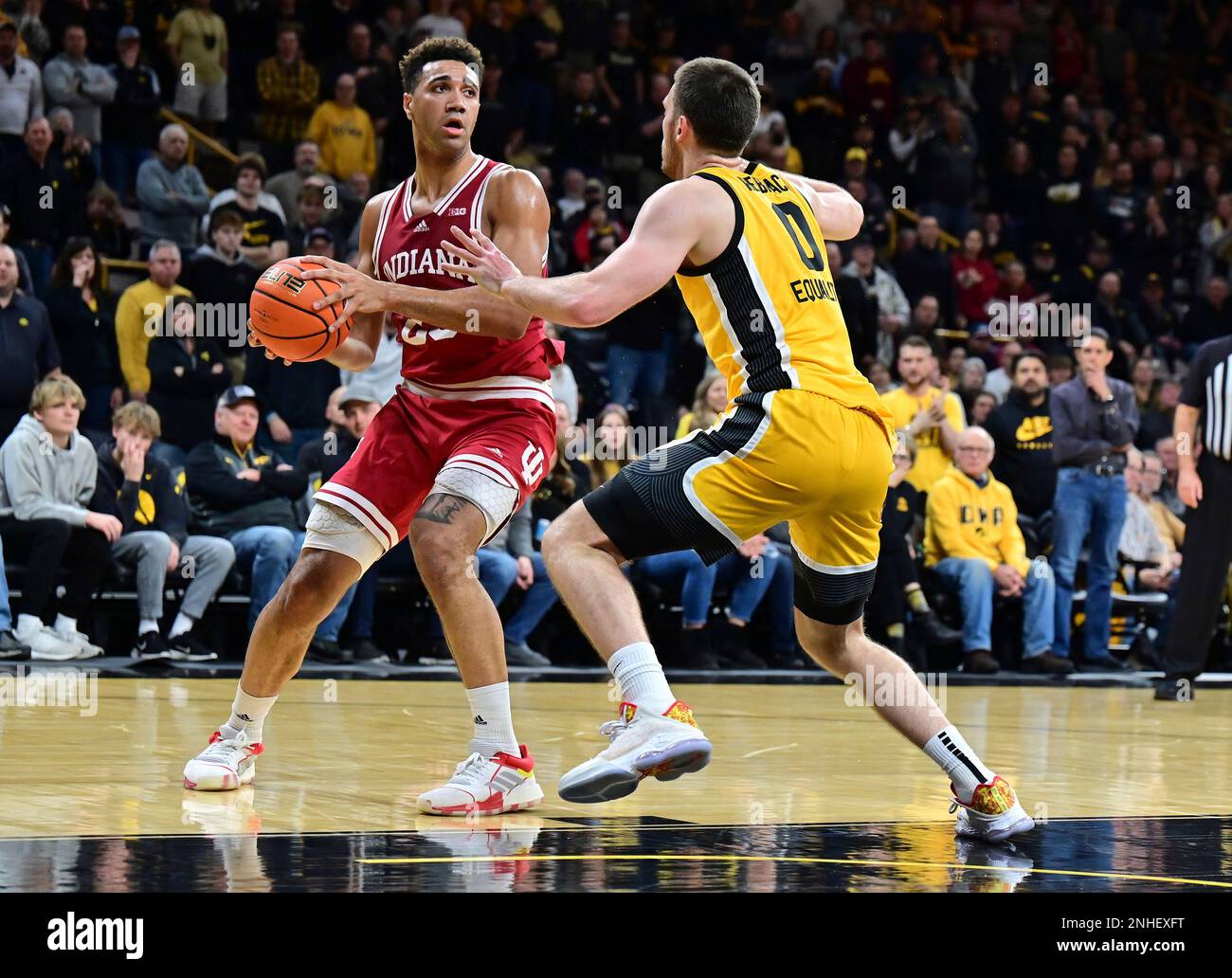 IOWA CITY, IA JANUARY 05 Iowa forward Filip Rebraca (0) tightly