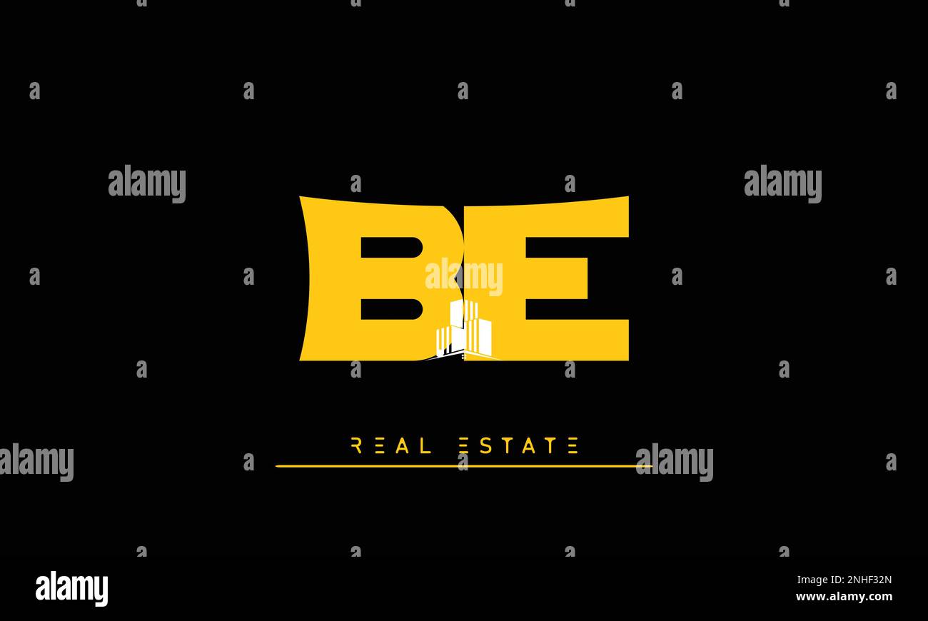 Immobilienbriefe Initialen Monogramm Logo BE , EB Stock Vektor