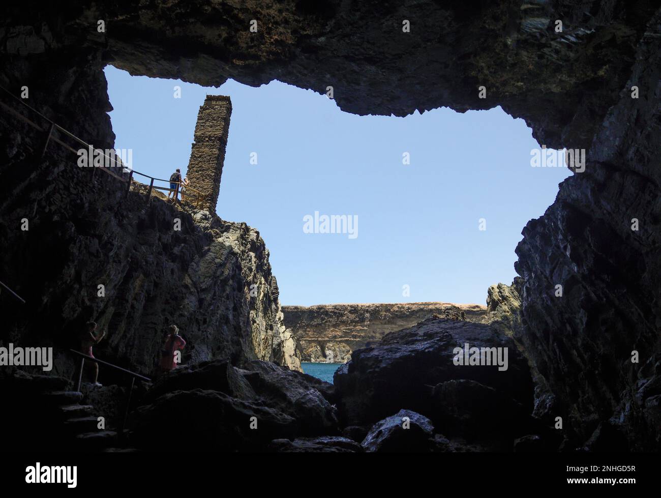 Ajuy-Höhlen in Fuerteventura Stockfoto