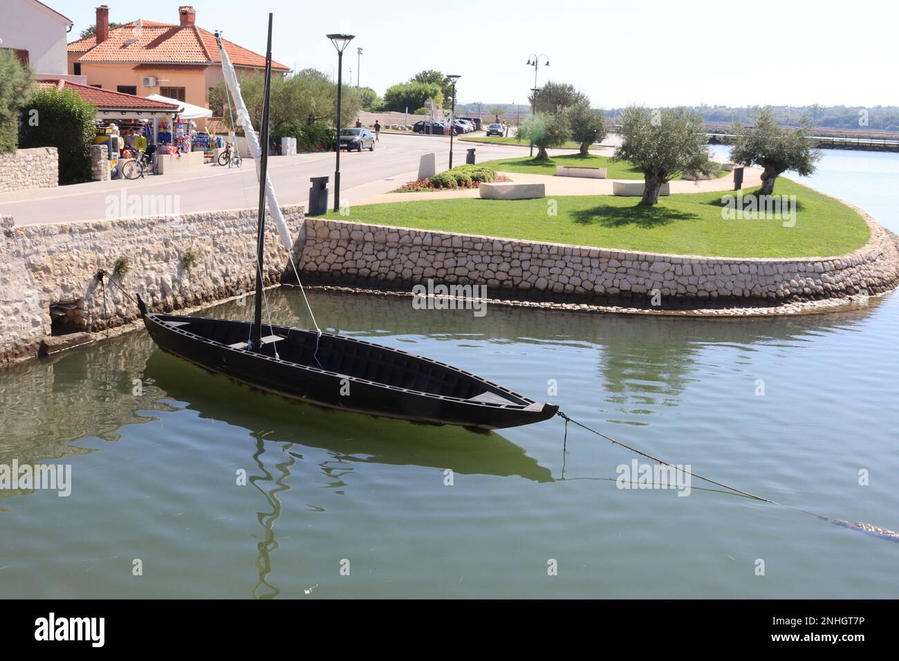 Eine Nachbildung eines Kondura oder Condura (Schiff) aus dem 10
