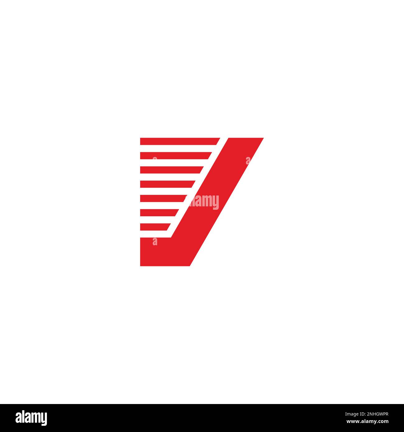 Vektor des Letter vs. Abstrakter Fast-Motion-Logos Stock Vektor