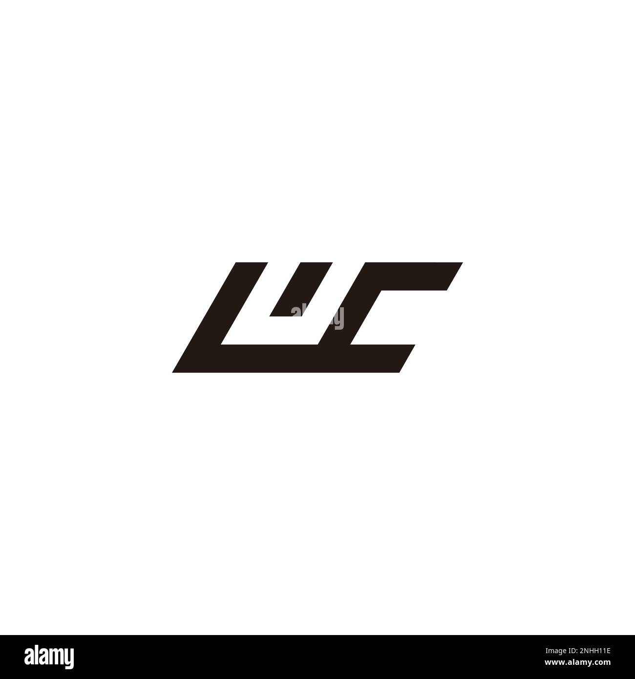 Schreiben uc einfache geometrische Linie logo Vektor Stock Vektor