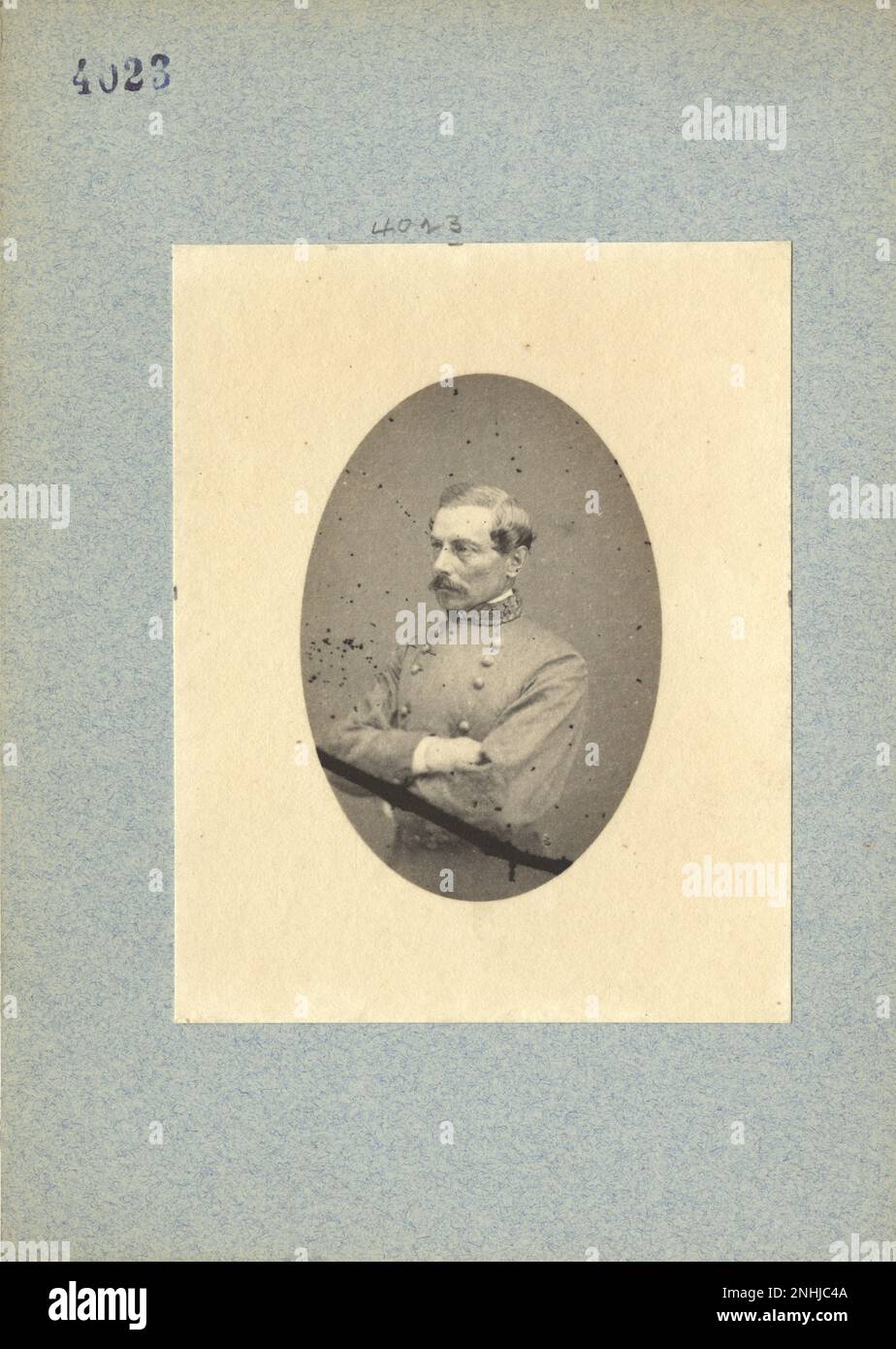 General P. G. T. Beauregard, C.S.A. Mathew Brady aus dem 19. Jahrhundert, Quartermaster und andere Bürgerkriegsfotos Stockfoto