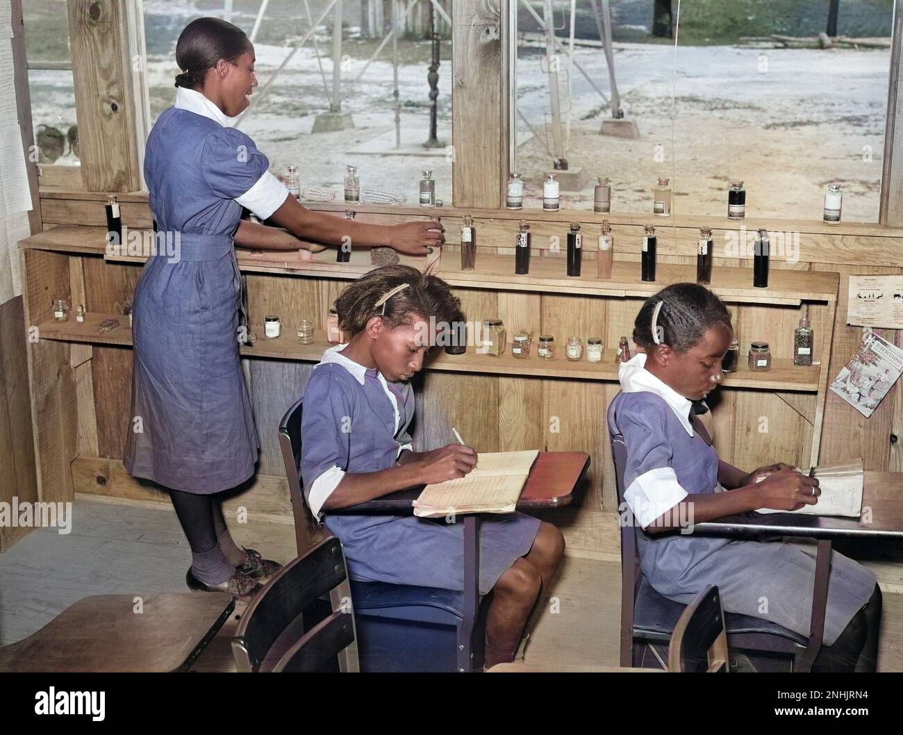 Studenten in Naturwissenschaften, Gee's Bend, Alabama, USA, Marion Post Wolcott, USA Farm Security Administration, Mai 1939 Stockfoto