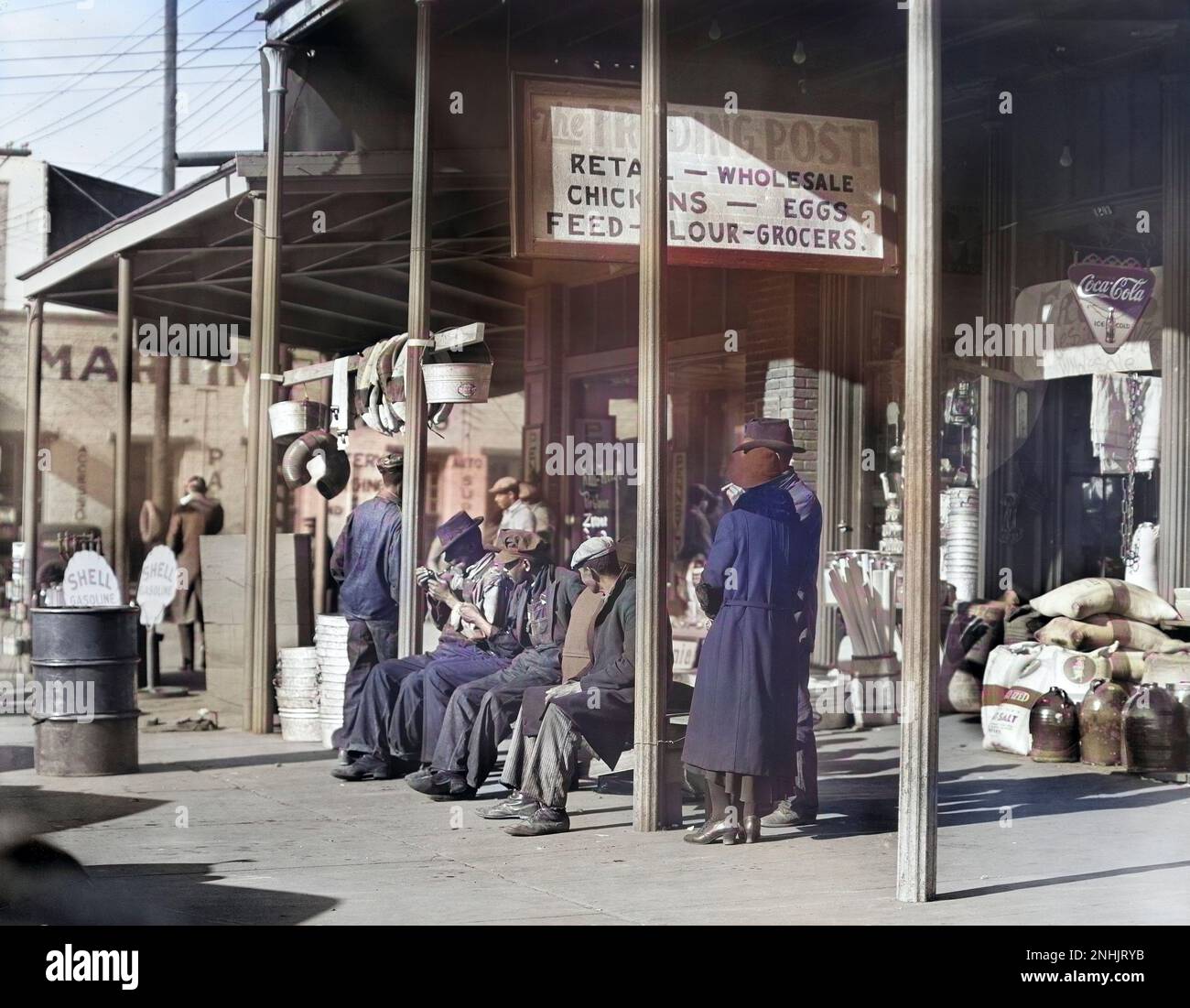 Sidewalk Scene, Selma, Alabama, USA, Walker Evans, Dezember 1935 Stockfoto
