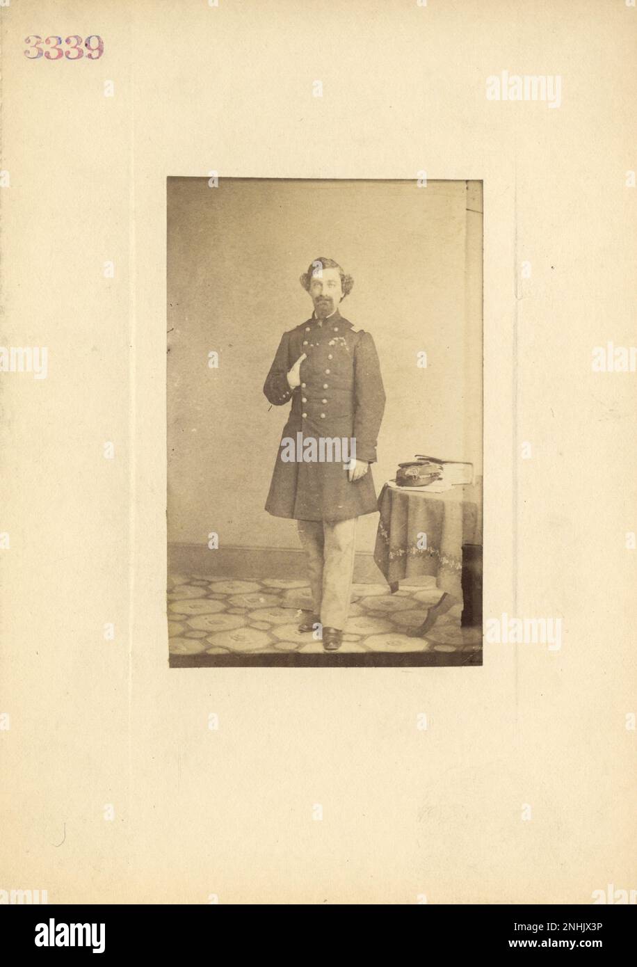 Major Charles A. Johnson, 25. New Yorker Freiwillige, Mathew Brady aus dem 19. Jahrhundert, Quartermaster und andere Bürgerkriegsfotos Stockfoto