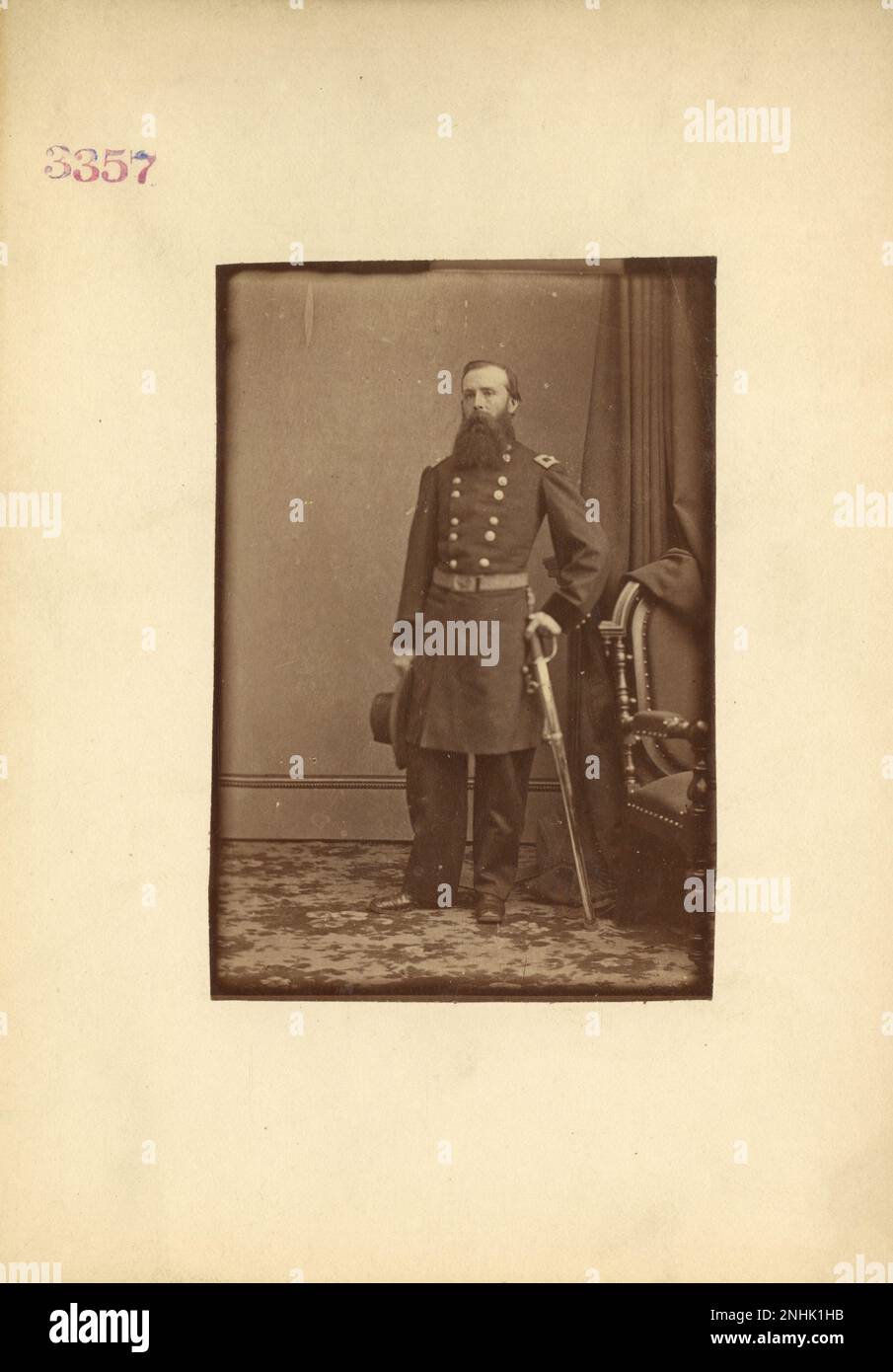 Gen. Charles K. Graham Mathew Brady aus dem 19. Jahrhundert, Quartermaster und andere Bürgerkriegsfotos Stockfoto