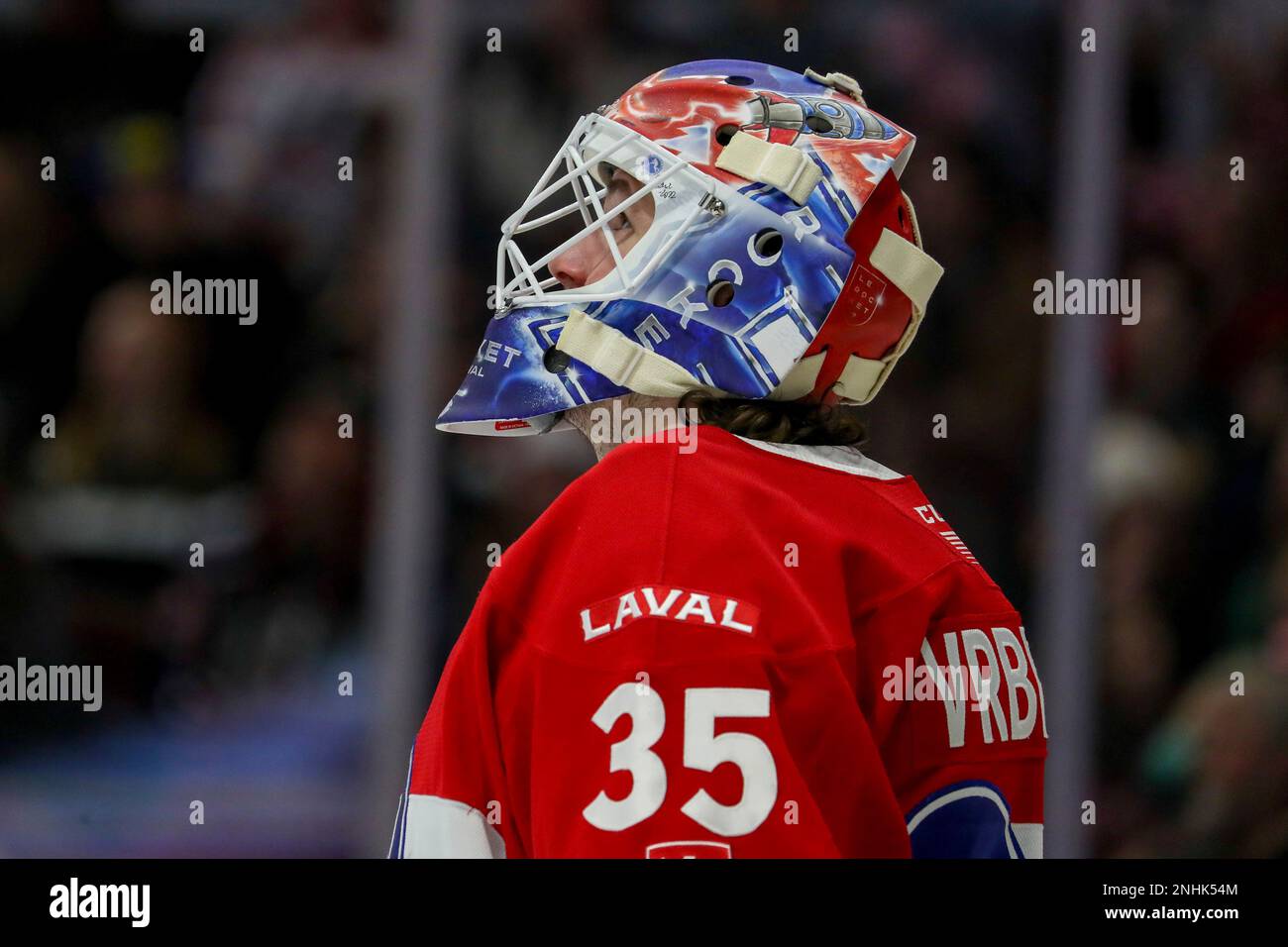 CLEVELAND, OH - DECEMBER 18: Laval Rocket goalie Joseph Vrbetic (35) in ...