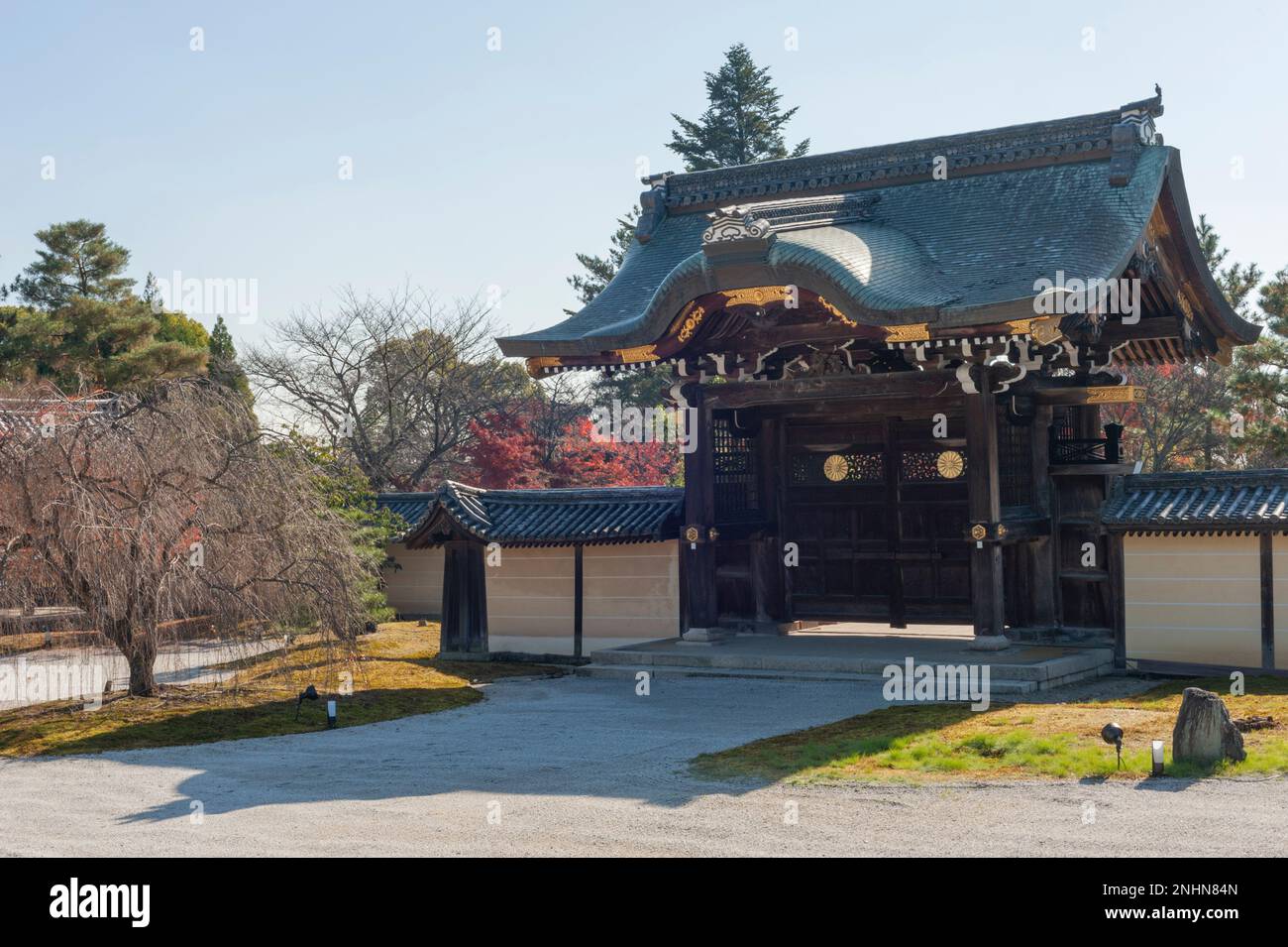 Das Tor zum Daikaku-ji-Tempel, Kyoto, Japan Stockfoto