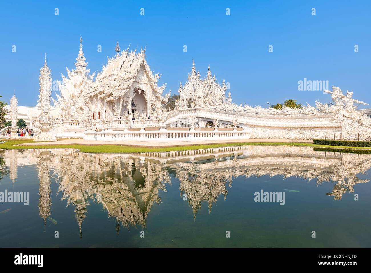 Wat Rong Khun, der weiße Tempel in chiang rai, thailand Stockfoto