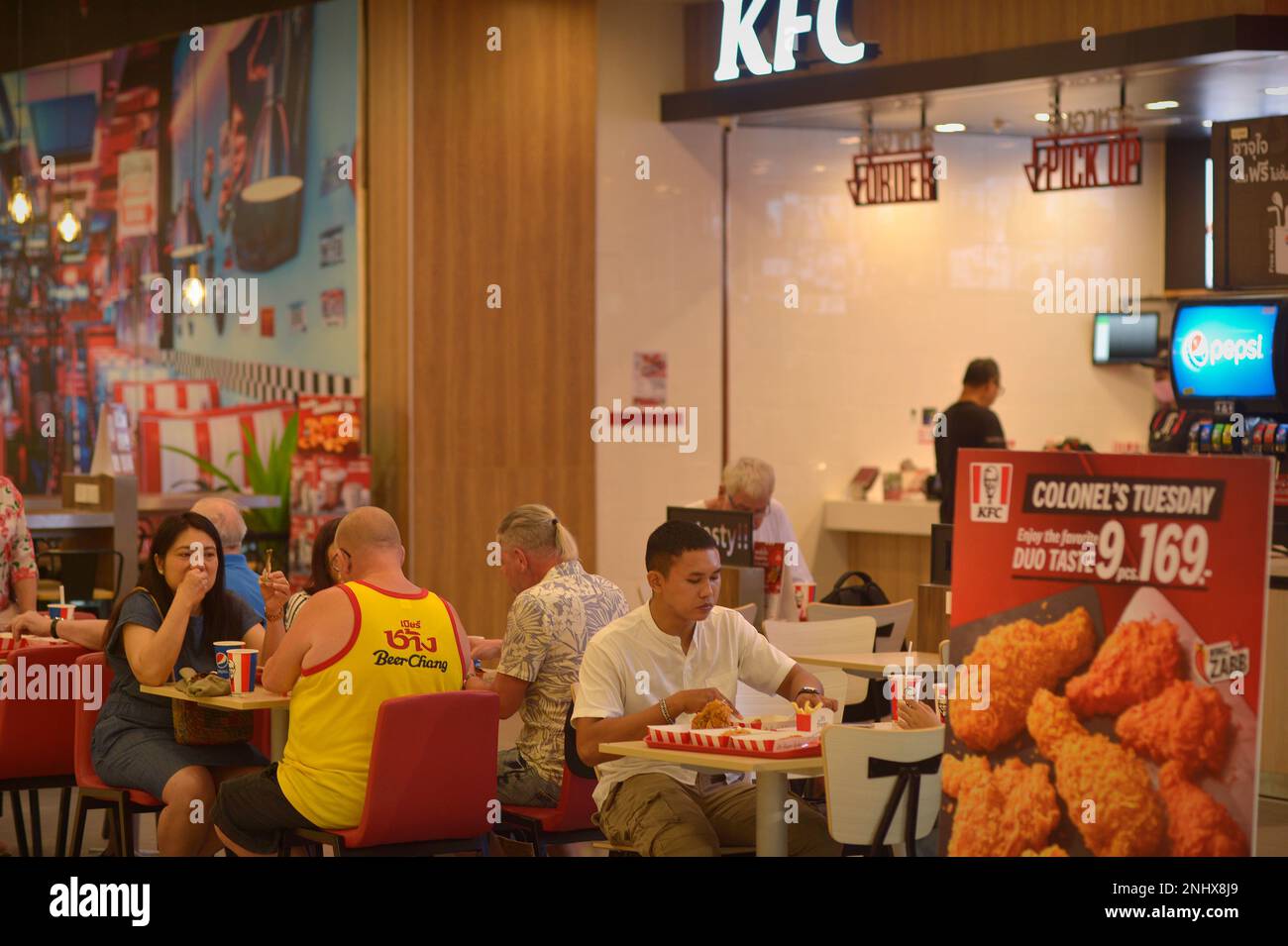 KFC Central Festival Mall Pattaya Thailand Stockfoto