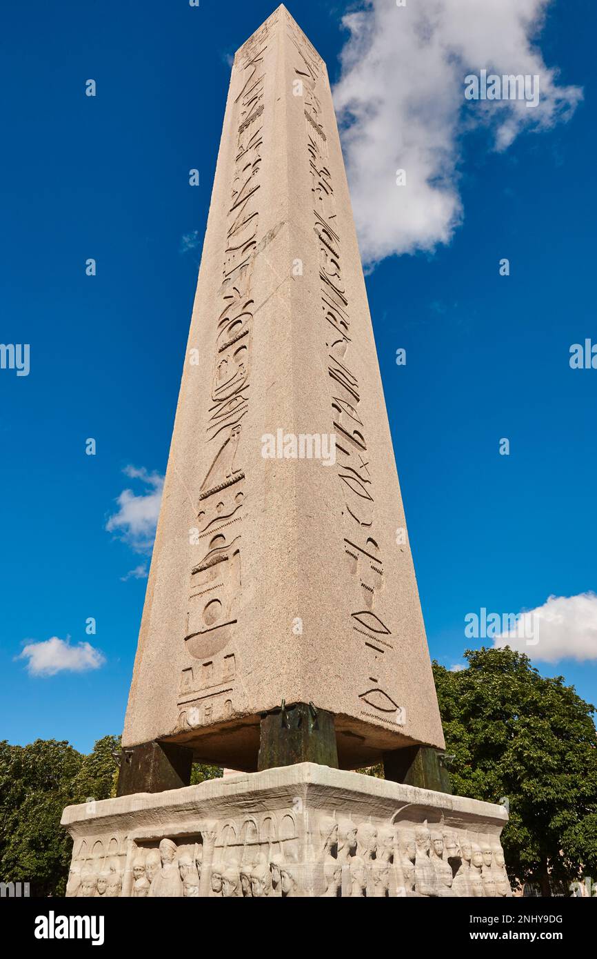 Ägyptisches Denkmal in Istambul. Theodosius Obelisk. Sultanahmet, Türkei Stockfoto