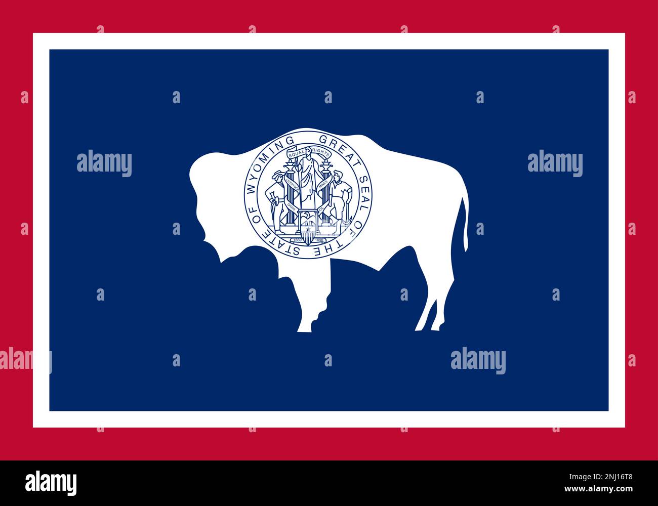 Staatsflagge von Wyoming Stockfoto