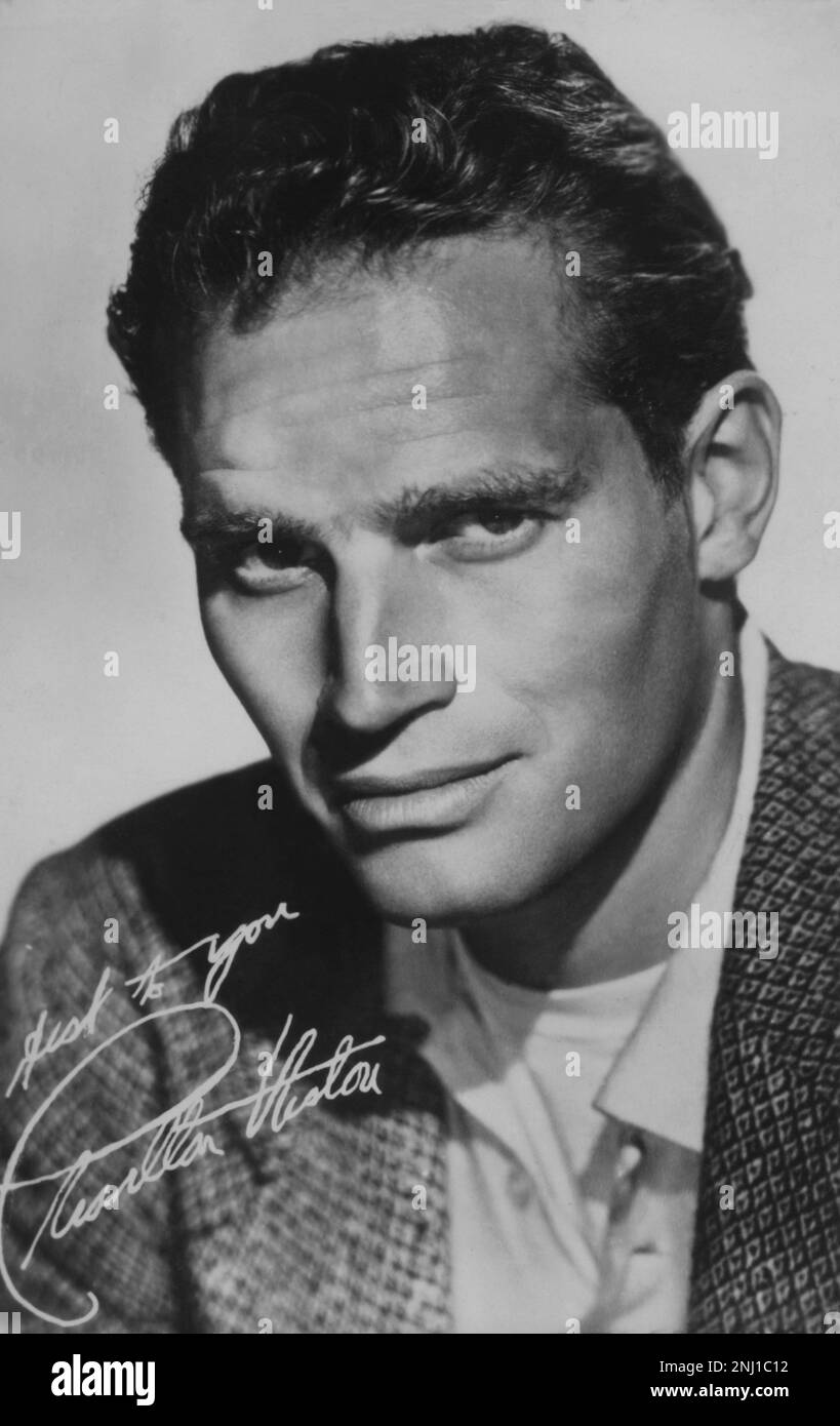 Charlton Heston (1923-2008), Schauspieler der Cine estadounidense. Stockfoto