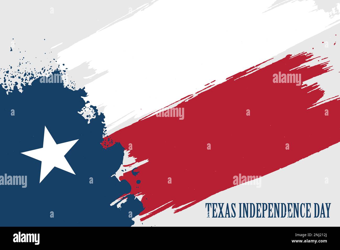 Texas Independence Day, Grunge-Flagge von Texas - Lone Star, moderne Vektordarstellung im Hintergrund Stock Vektor
