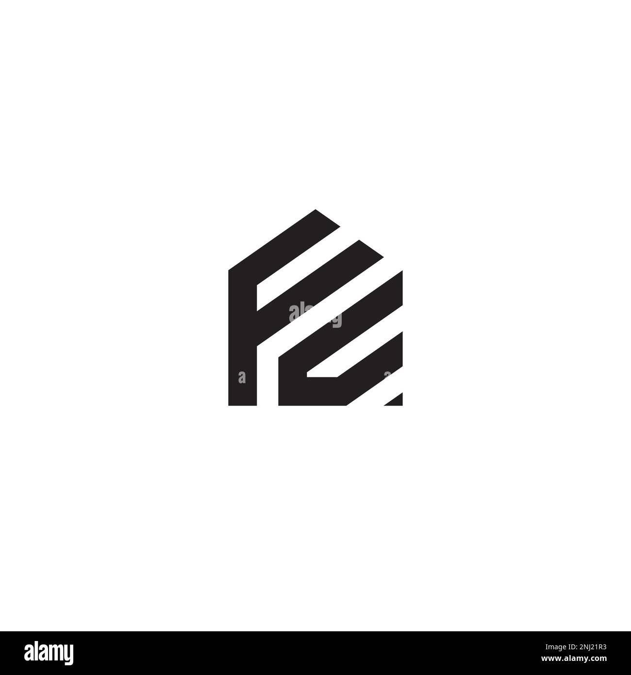 FC-Buchstabe und House-Logo oder Icon-Design Stock Vektor