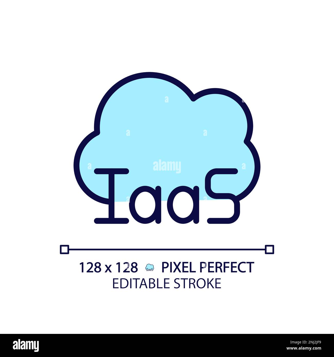 Cloud-basiertes IaaS Pixel Perfect RGB-Farbsymbol Stock Vektor