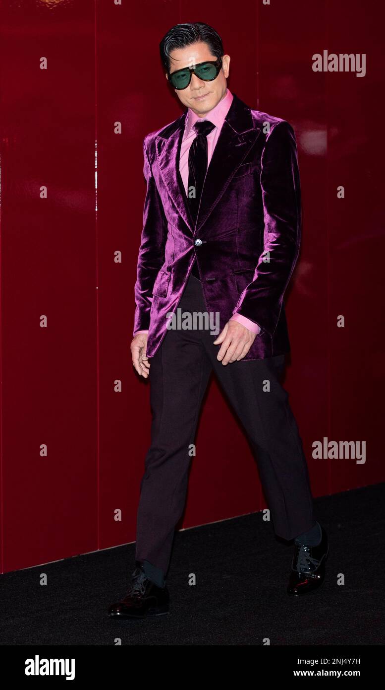 Seoul, Südkorea. 22. Februar 2023. Der Schauspieler aus Hongkong, Aaron Kwok, nimmt am 22. Februar 2023 an einer Fotokonferenz für die Tom Ford Beauty-Veranstaltung in Seoul, Südkorea, Teil. (Foto: Lee Young-ho/Sipa USA) Guthaben: SIPA USA/Alamy Live News Stockfoto