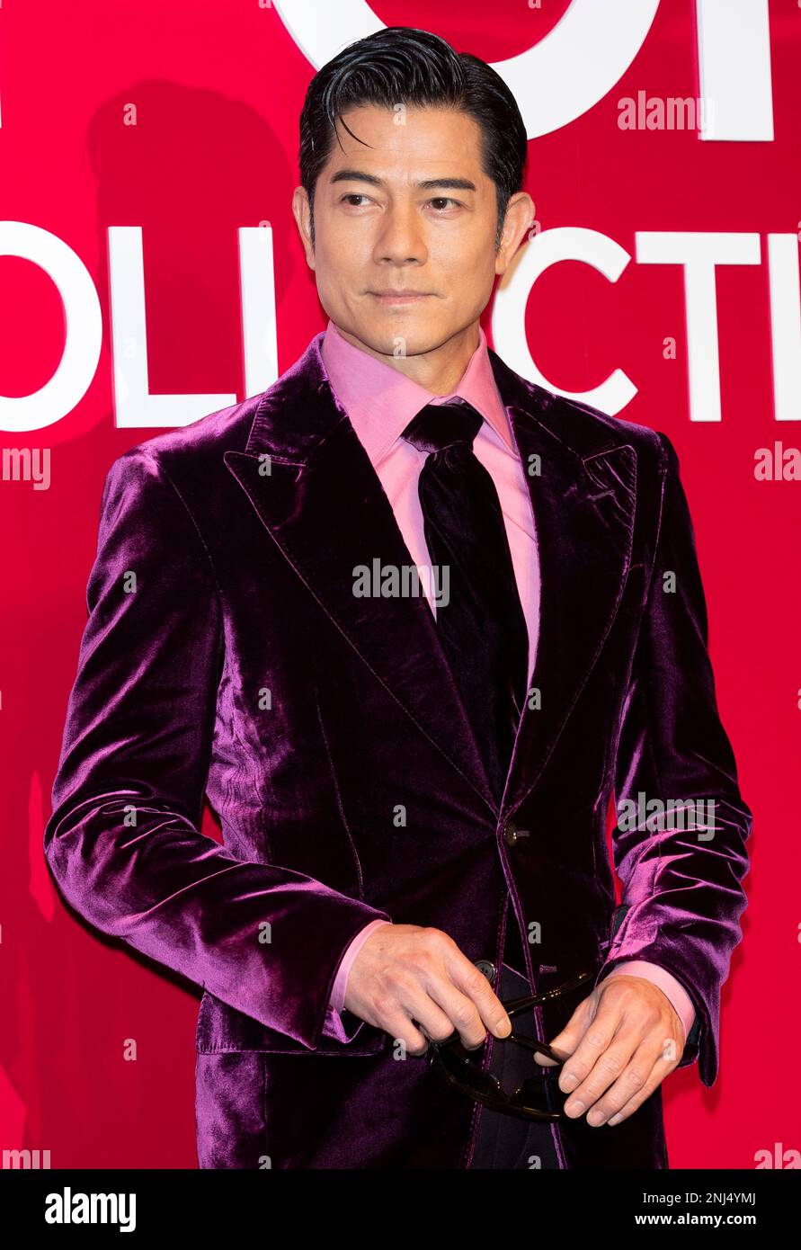 Seoul, Südkorea. 22. Februar 2023. Der Schauspieler aus Hongkong, Aaron Kwok, nimmt am 22. Februar 2023 an einer Fotokonferenz für die Tom Ford Beauty-Veranstaltung in Seoul, Südkorea, Teil. (Foto: Lee Young-ho/Sipa USA) Guthaben: SIPA USA/Alamy Live News Stockfoto