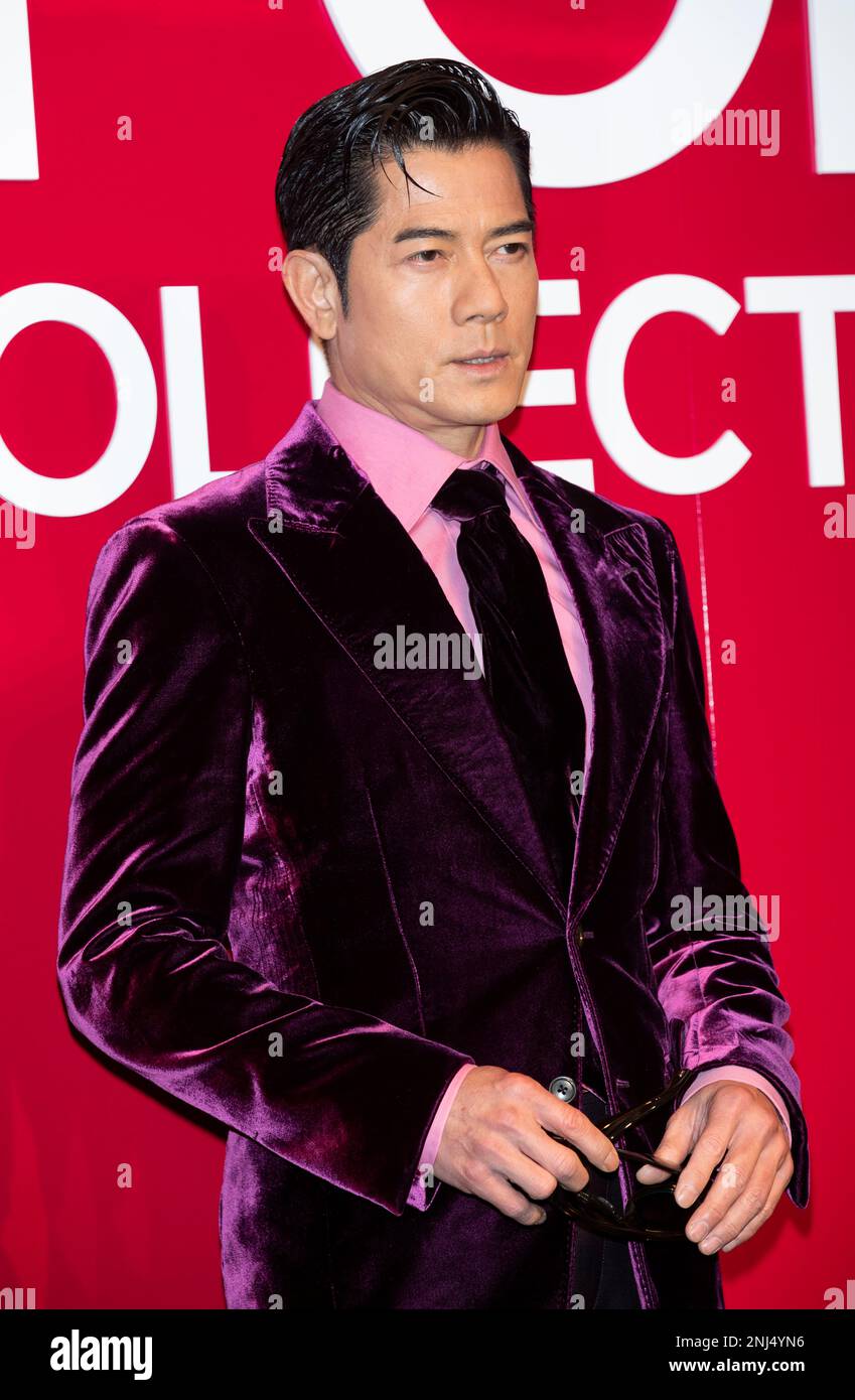 Seoul, Südkorea. 22. Februar 2023. Der Schauspieler aus Hongkong, Aaron Kwok, nimmt am 22. Februar 2023 an einer Fotokonferenz für die Tom Ford Beauty-Veranstaltung in Seoul, Südkorea, Teil. (Foto: Lee Young-ho/Sipa USA) Guthaben: SIPA USA/Alamy Live News Stockfoto