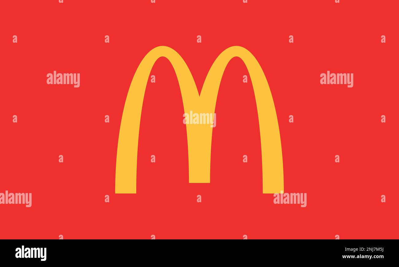 Vektorsymbol „Big Logo McDonalds.McDonalds“. Redaktionelle Illustration. Stock Vektor